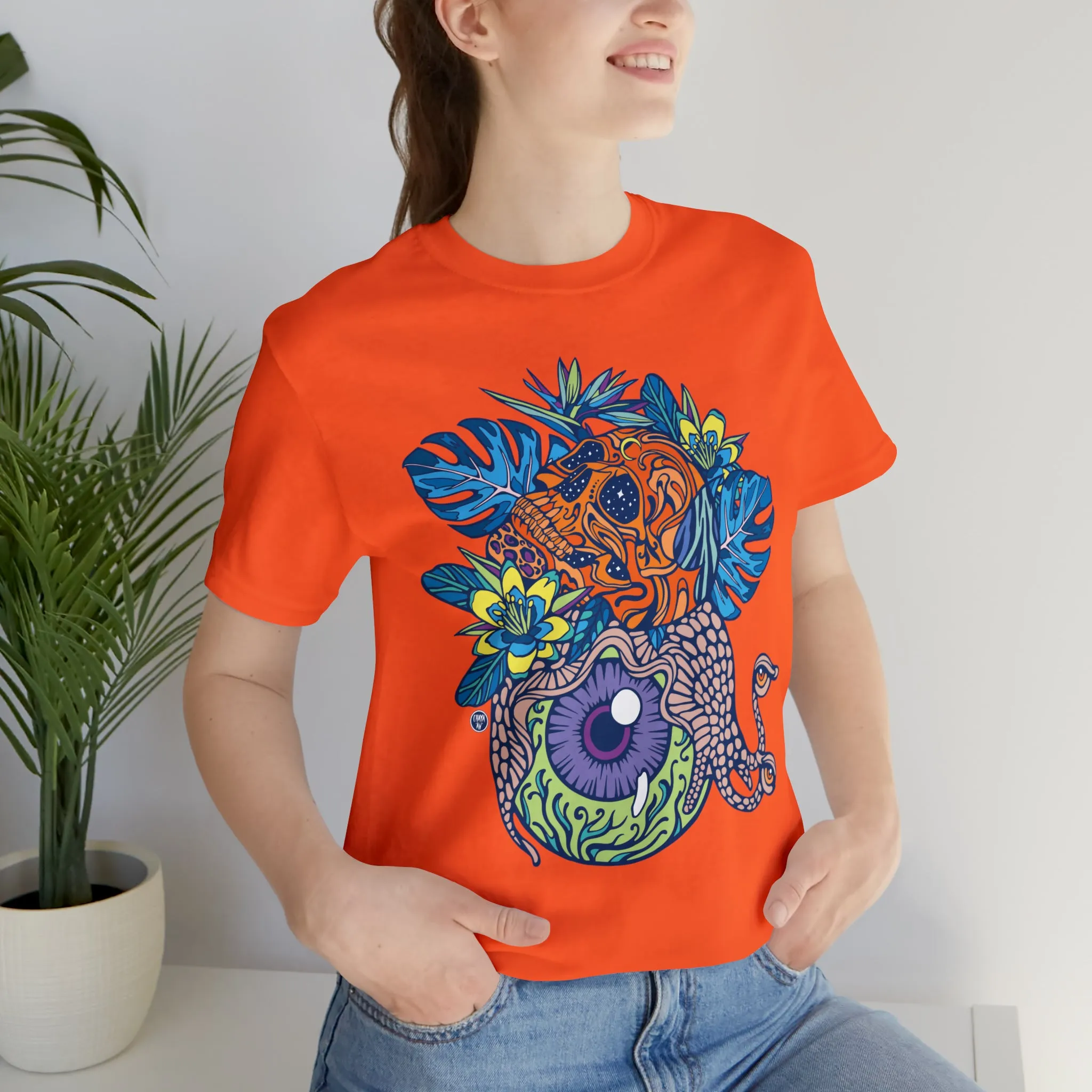 Snail Eyeland (ORNG) by Chaya Av Unisex Short Sleeve T-Shirt DTG (16 Colors Available)