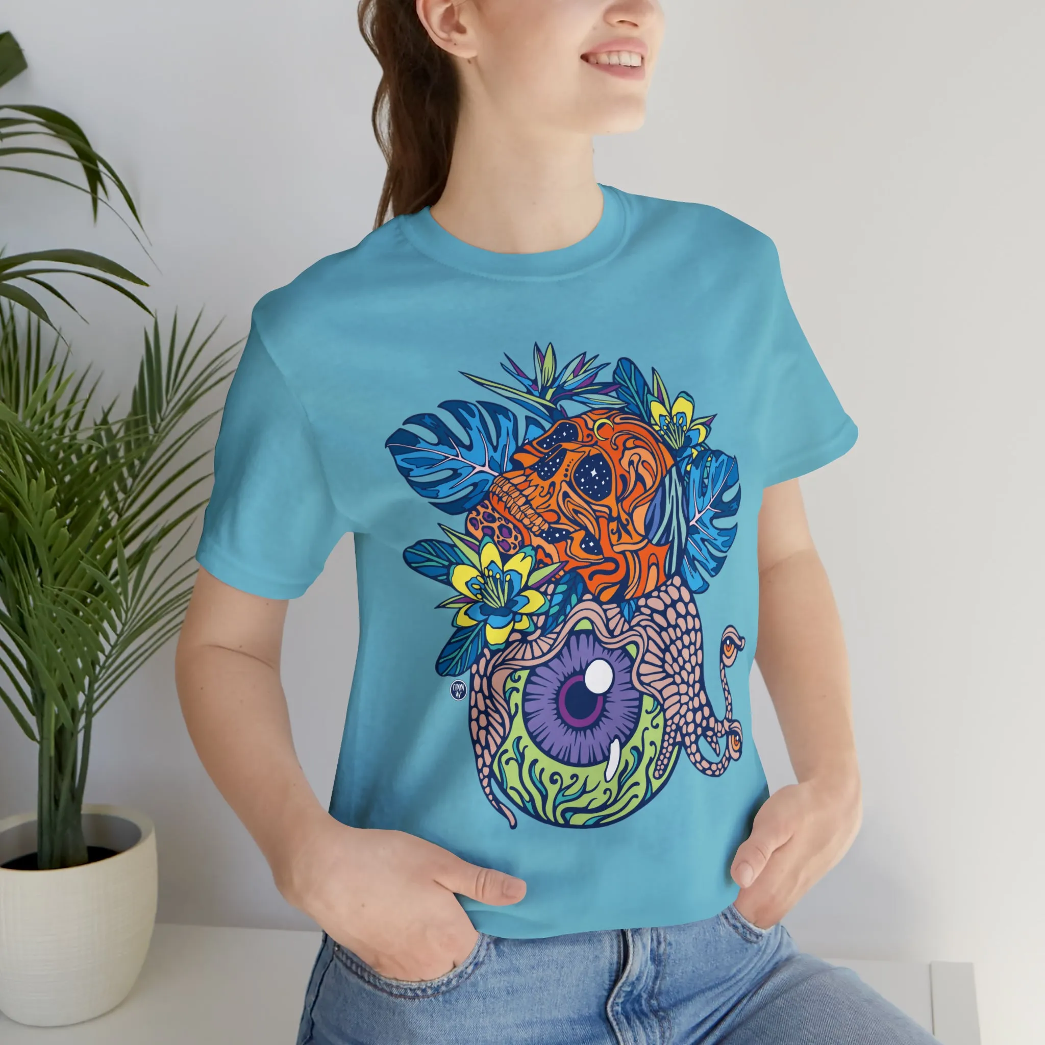 Snail Eyeland (ORNG) by Chaya Av Unisex Short Sleeve T-Shirt DTG (16 Colors Available)