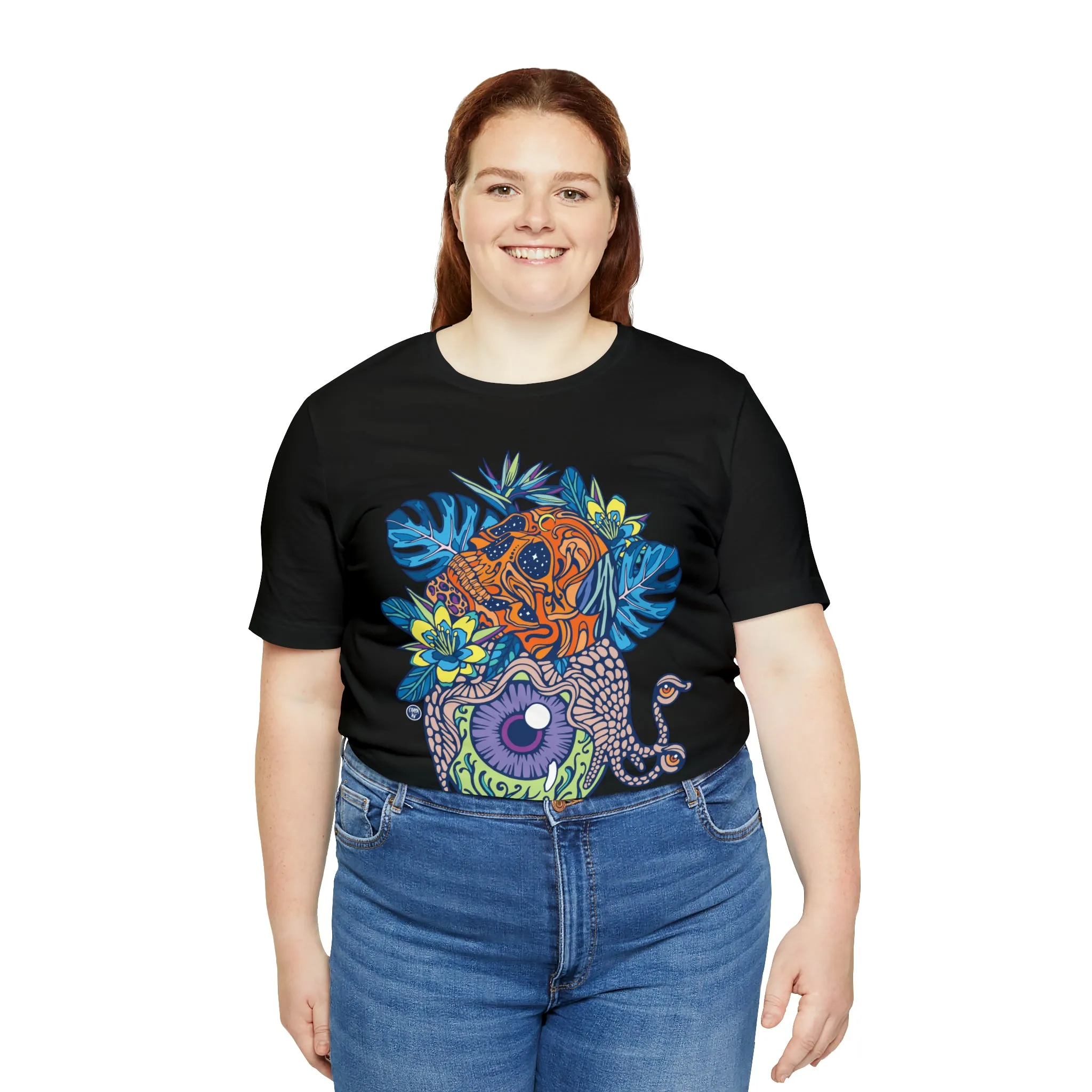 Snail Eyeland (ORNG) by Chaya Av Unisex Short Sleeve T-Shirt DTG (16 Colors Available)