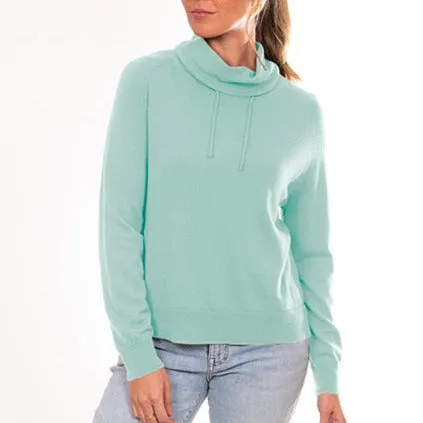 Snood Neck Pullover - Sea Foam