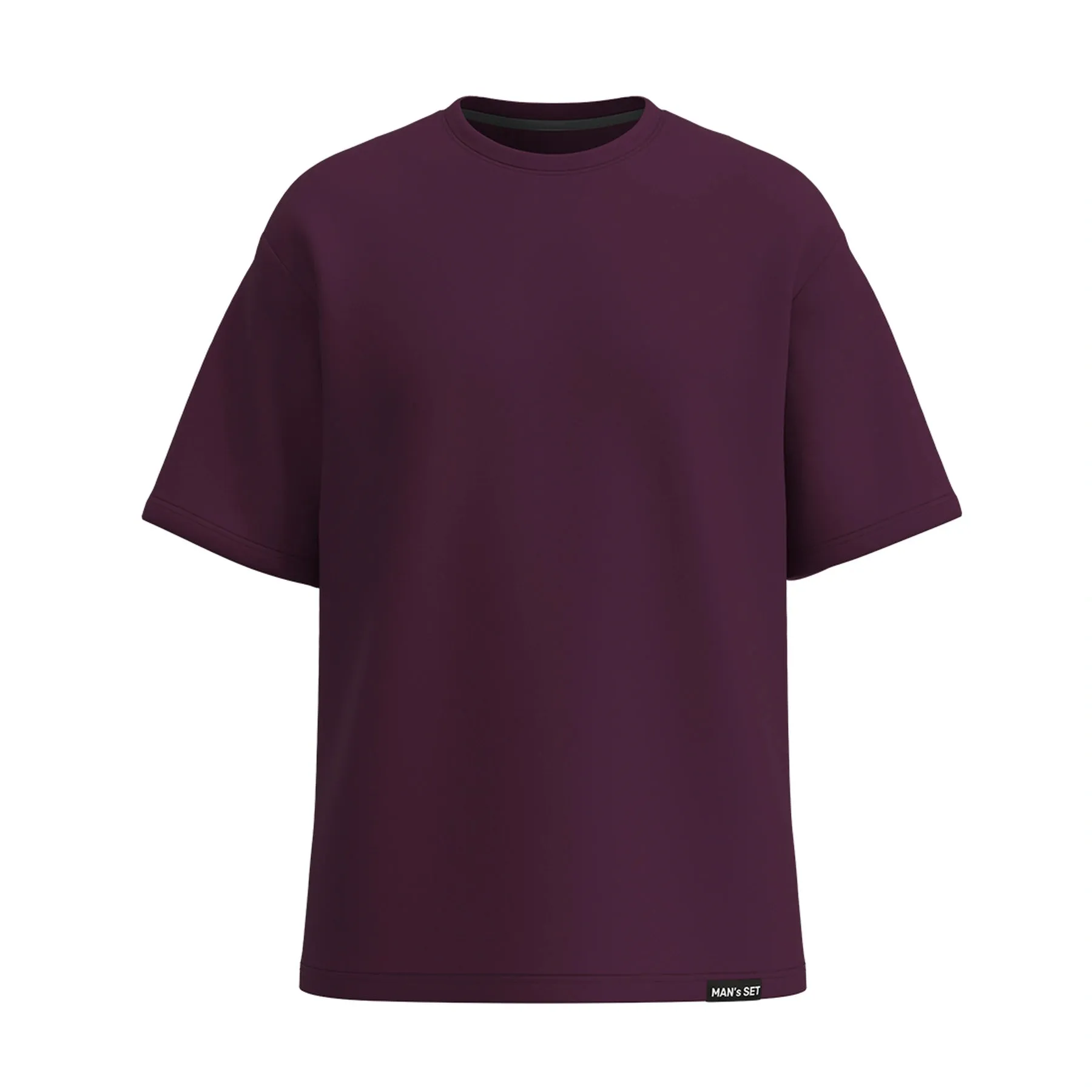 Soft Cotton Oversized T-Shirt, Plum