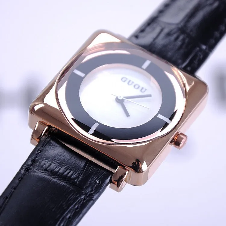 Square Pattern Durable Women's Watch