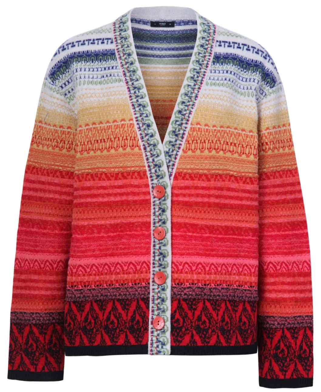 Striped Cardigan - Red