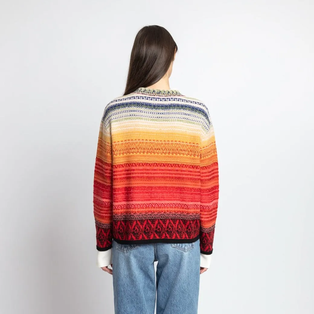 Striped Cardigan - Red