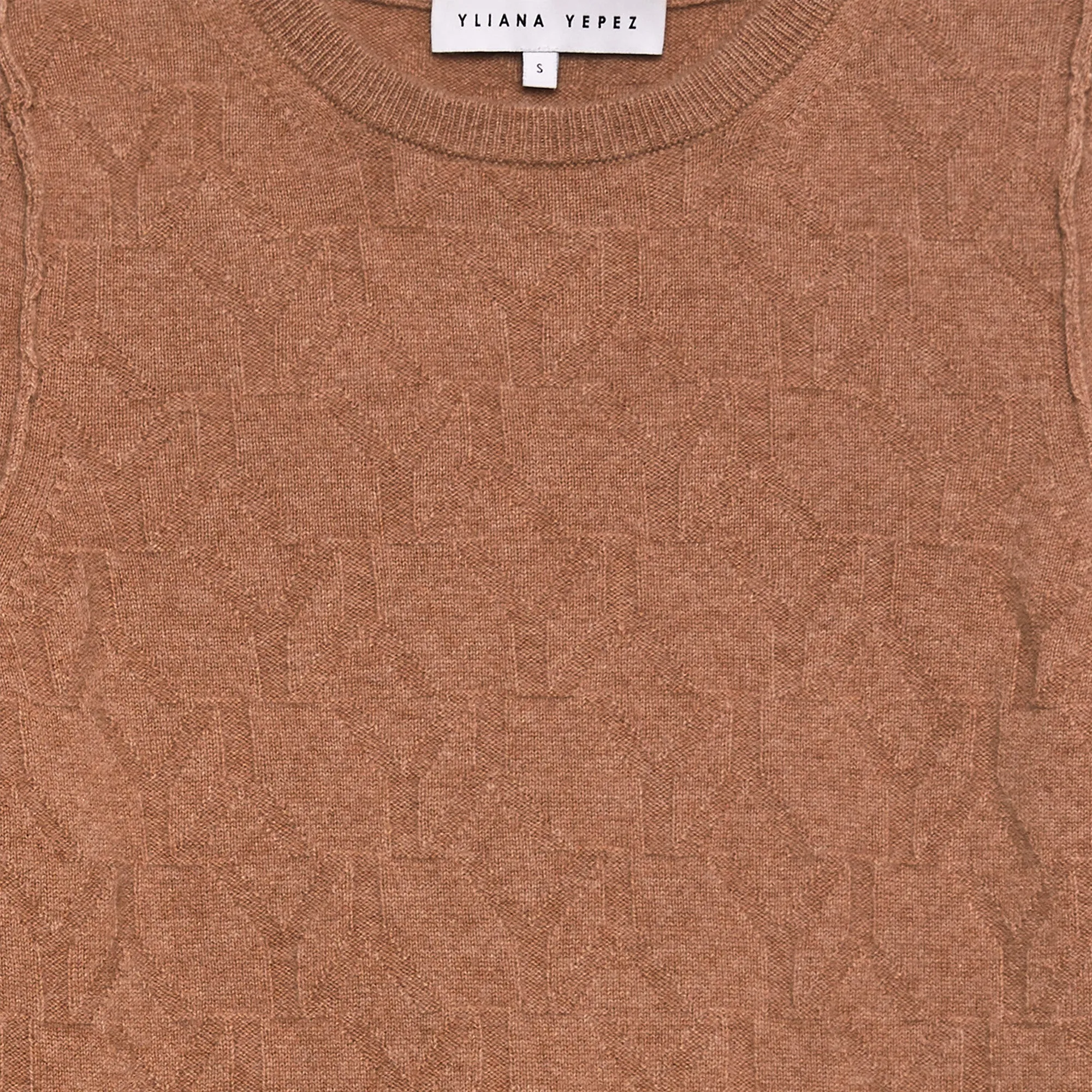 Sweater Cashmere Camel YY Logomania