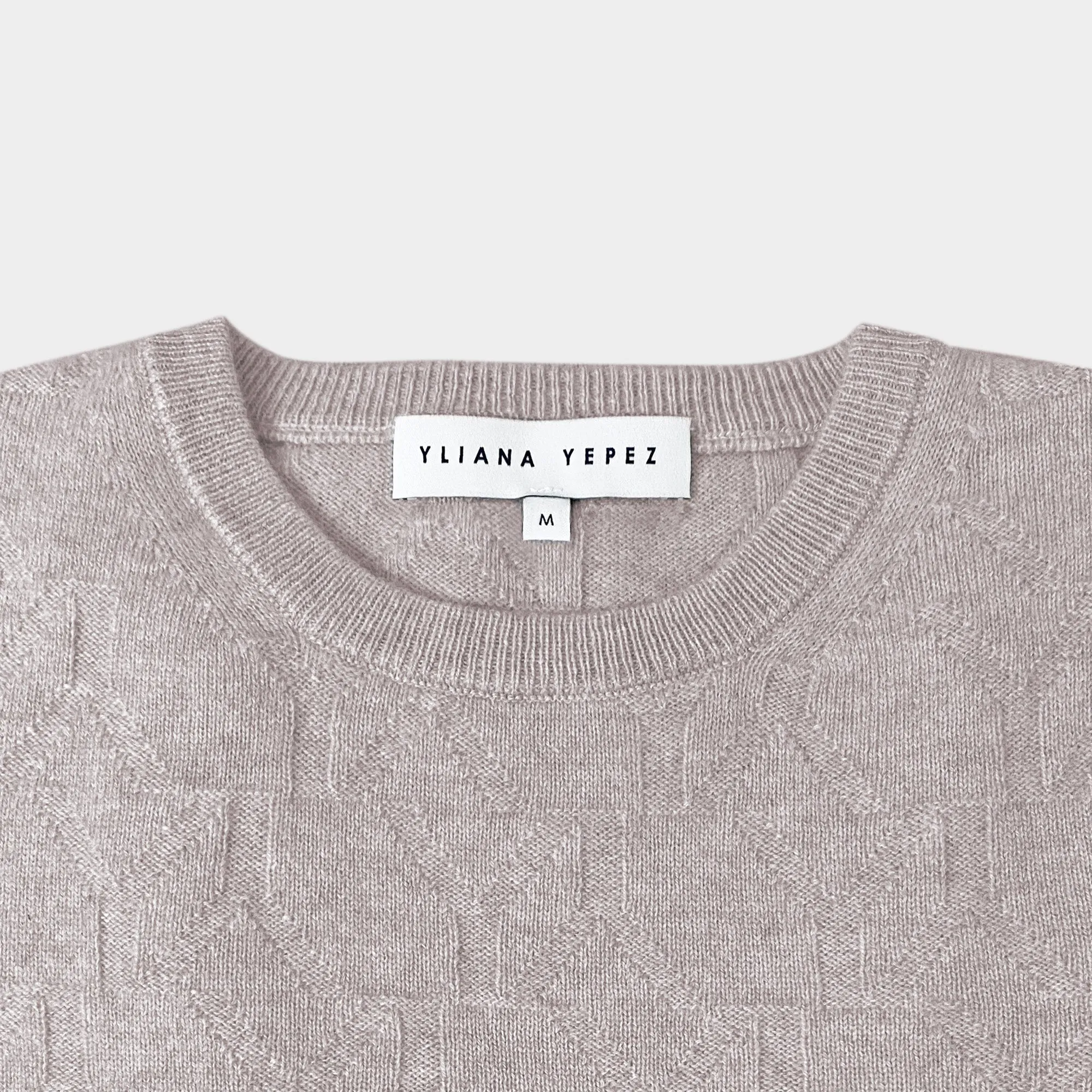 Sweater Cashmere Light Grey YY Logomania