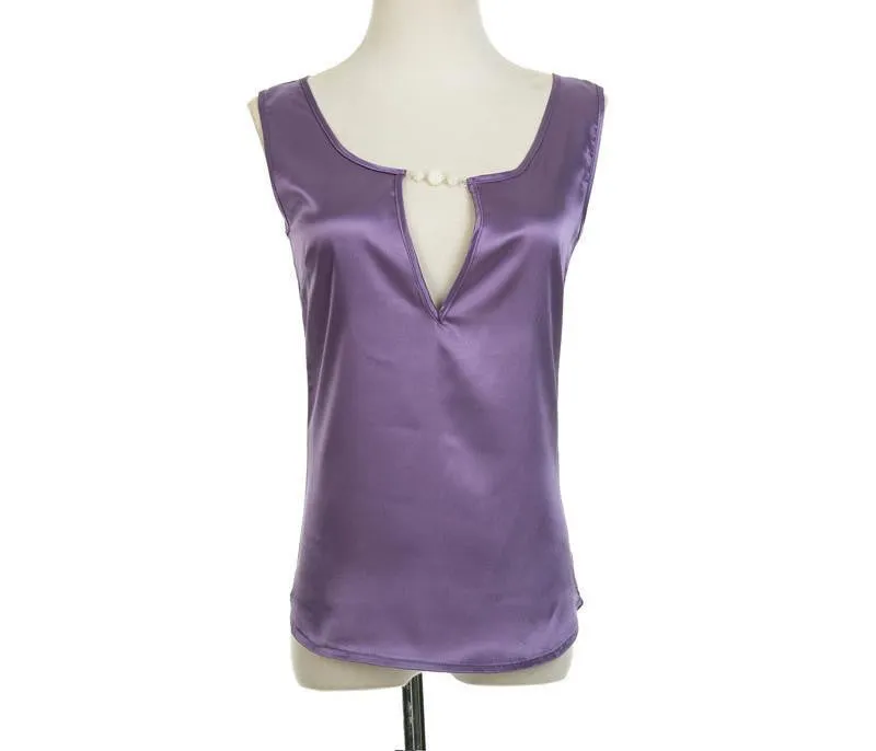 T-shirts style Casual Fashion sexy Women Plus Size Solid Color Sleeveless Letter women's Vest