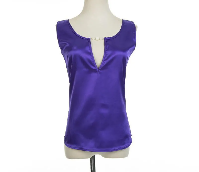 T-shirts style Casual Fashion sexy Women Plus Size Solid Color Sleeveless Letter women's Vest