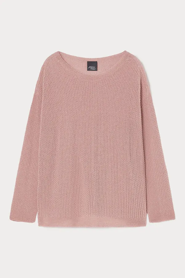 TEATINO PINK LUREX COTTON SWEATER