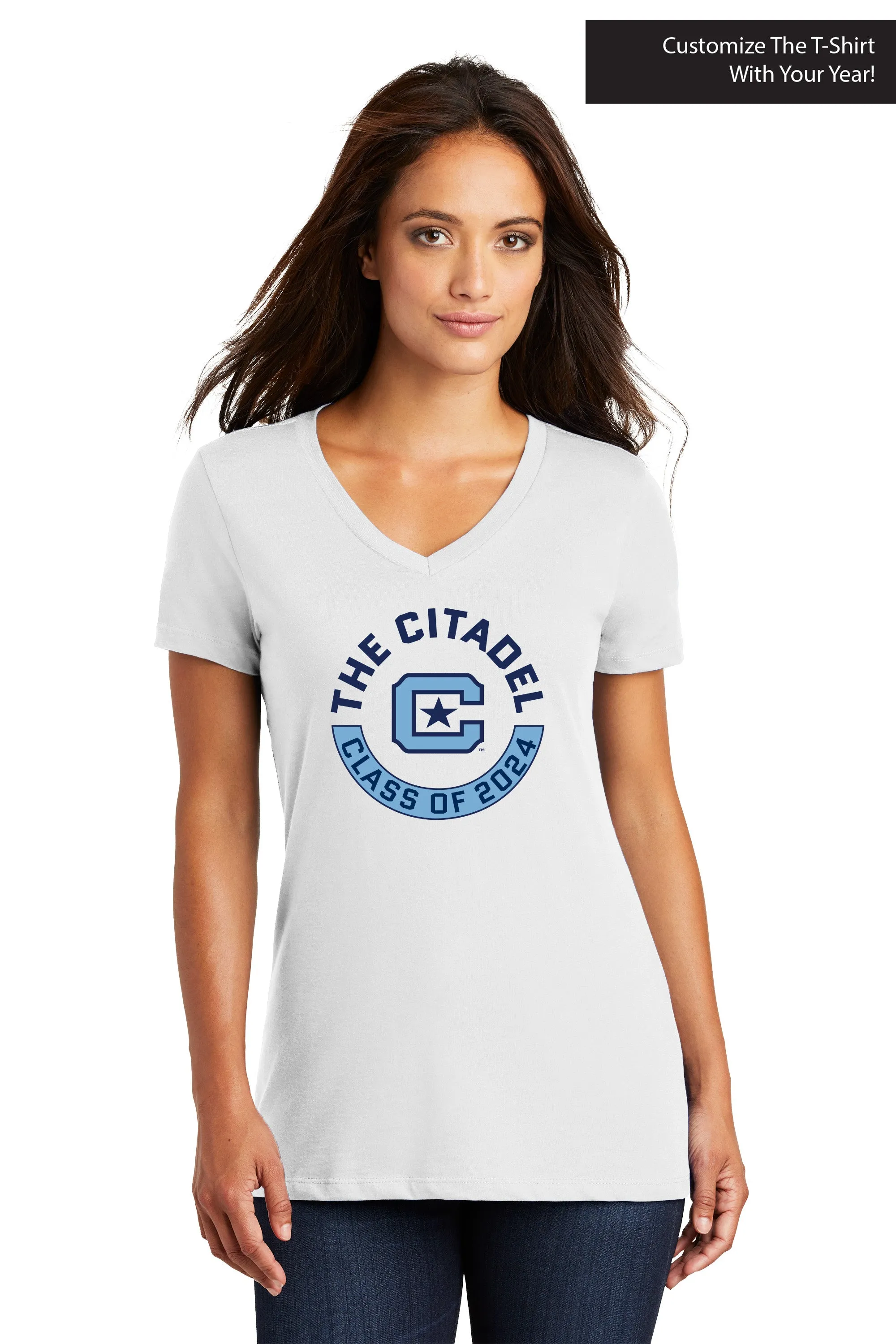 The Citadel, Customizable (Your Year) T-Shirt, Women’s V-Neck T-Shirt