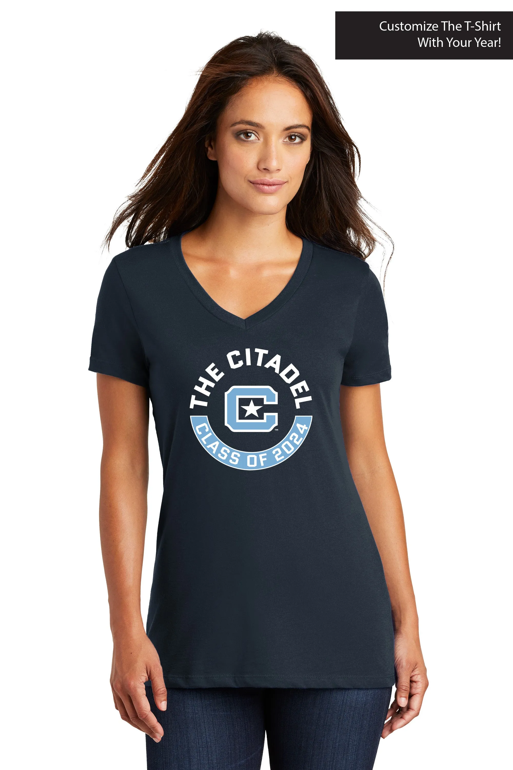 The Citadel, Customizable (Your Year) T-Shirt, Women’s V-Neck T-Shirt