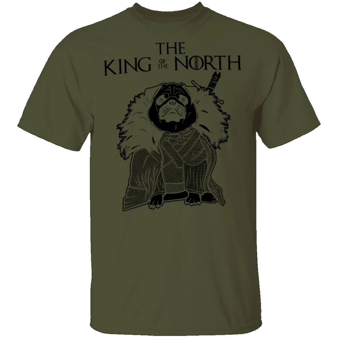 The King Of The North Pug T-Shirt