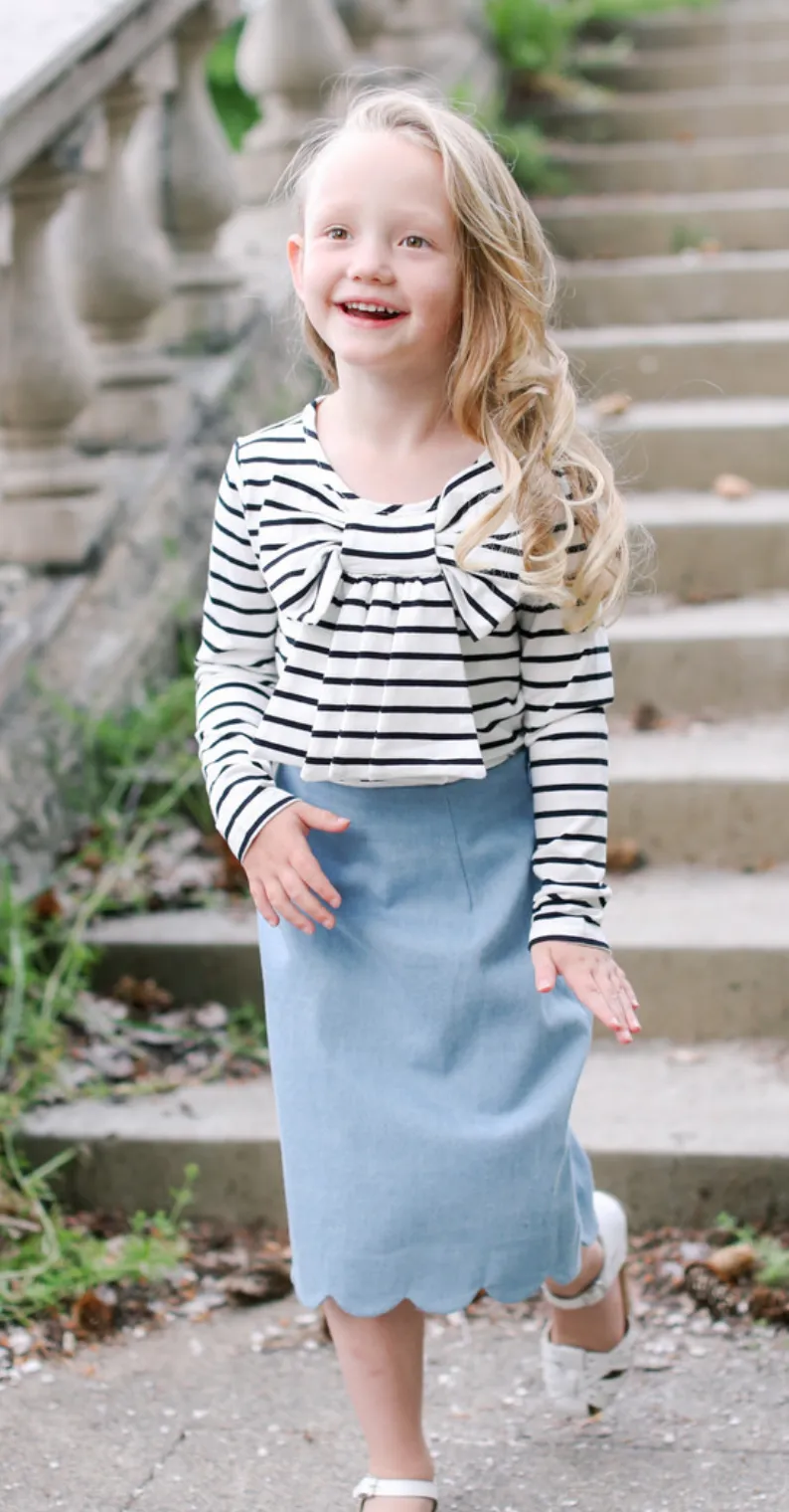 The Original Scalloped Pencil Skirt for Girls