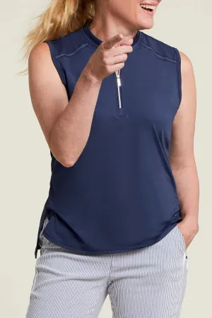 Tribal Sleeveless Top With Zipper At Front