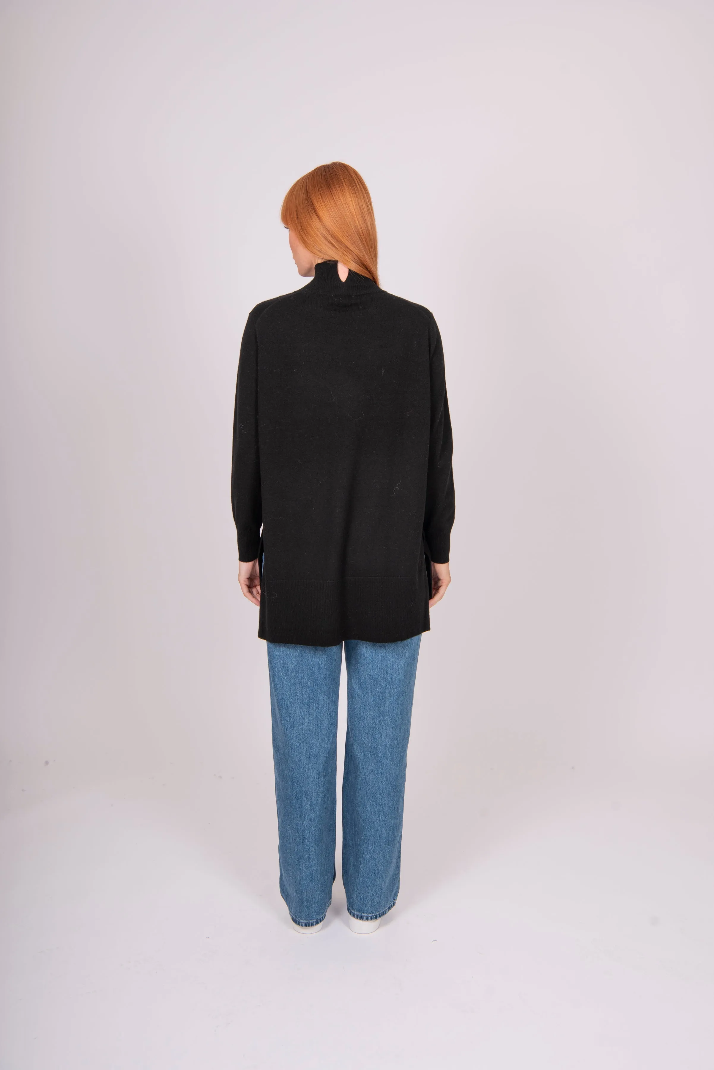 Turtle Neck Tunic - Black