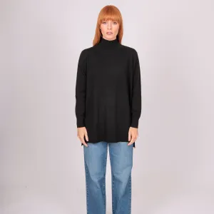 Turtle Neck Tunic - Black