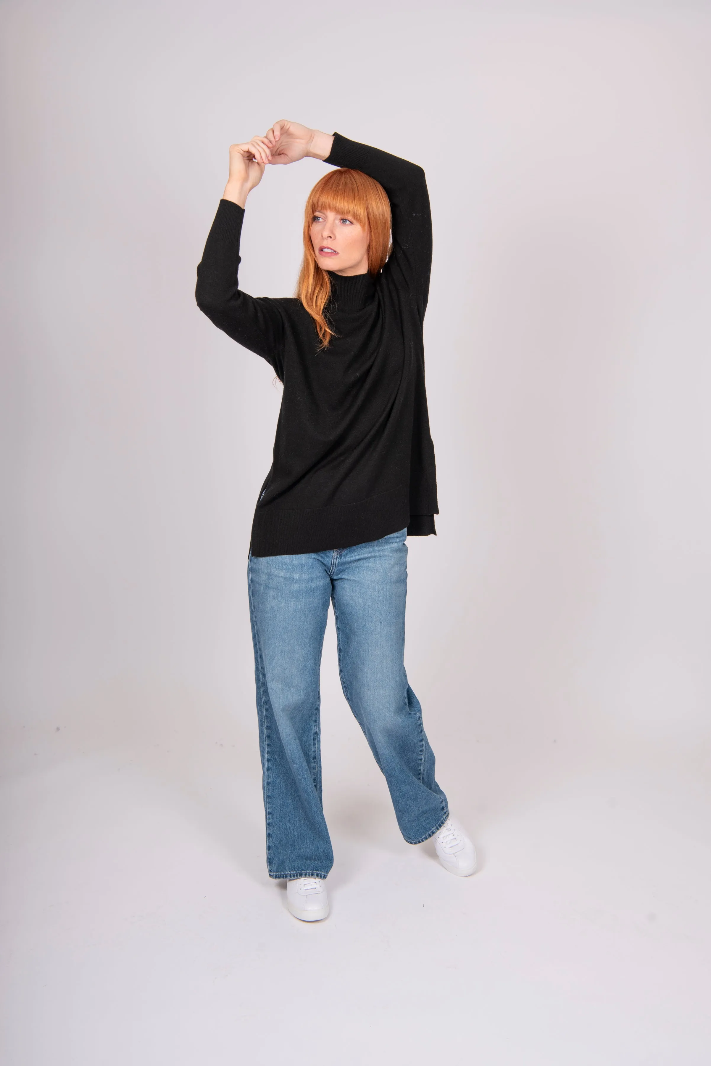 Turtle Neck Tunic - Black