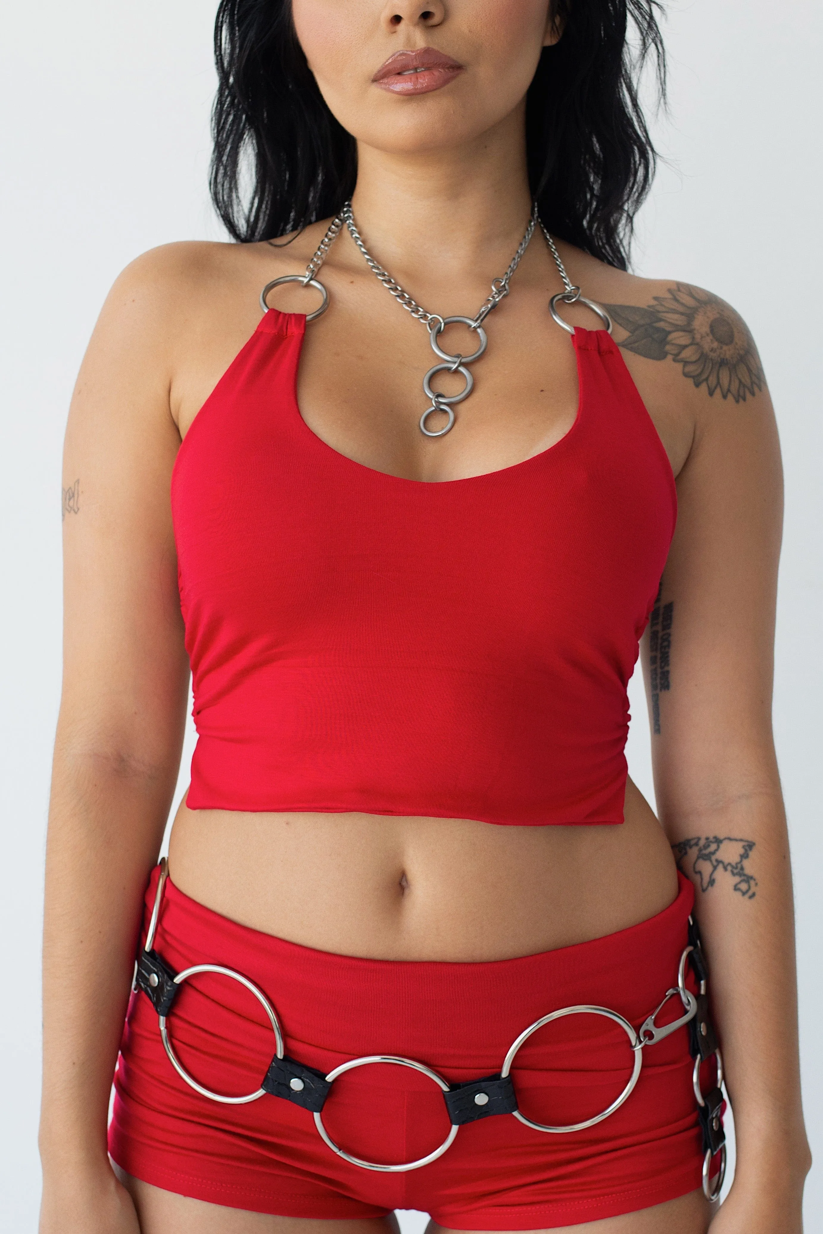 Untamed bamboo scarlet halter top