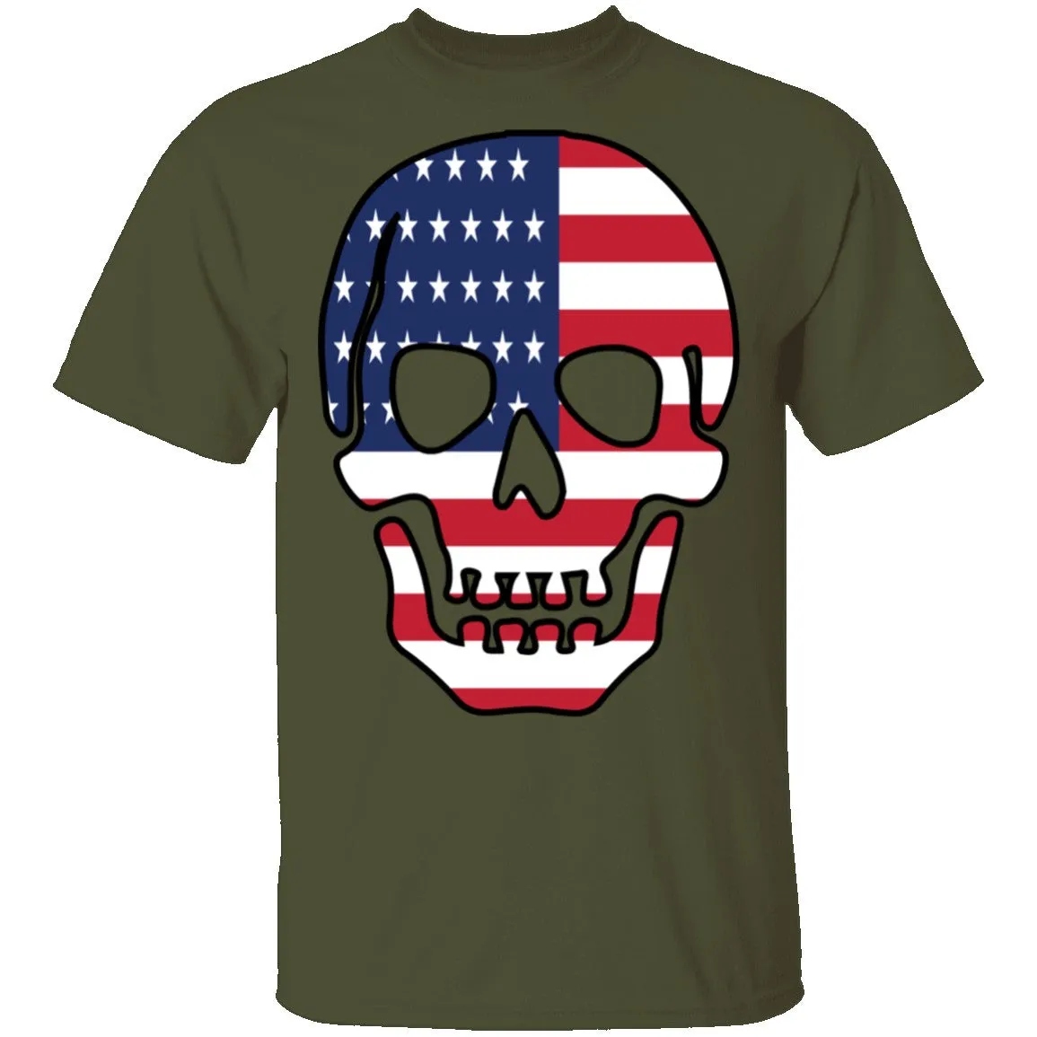 US Flag Skull T-Shirt