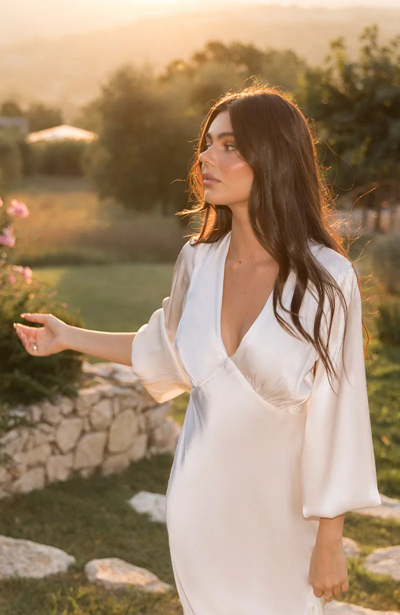 Valerie Bridal Long Sleeve Dress