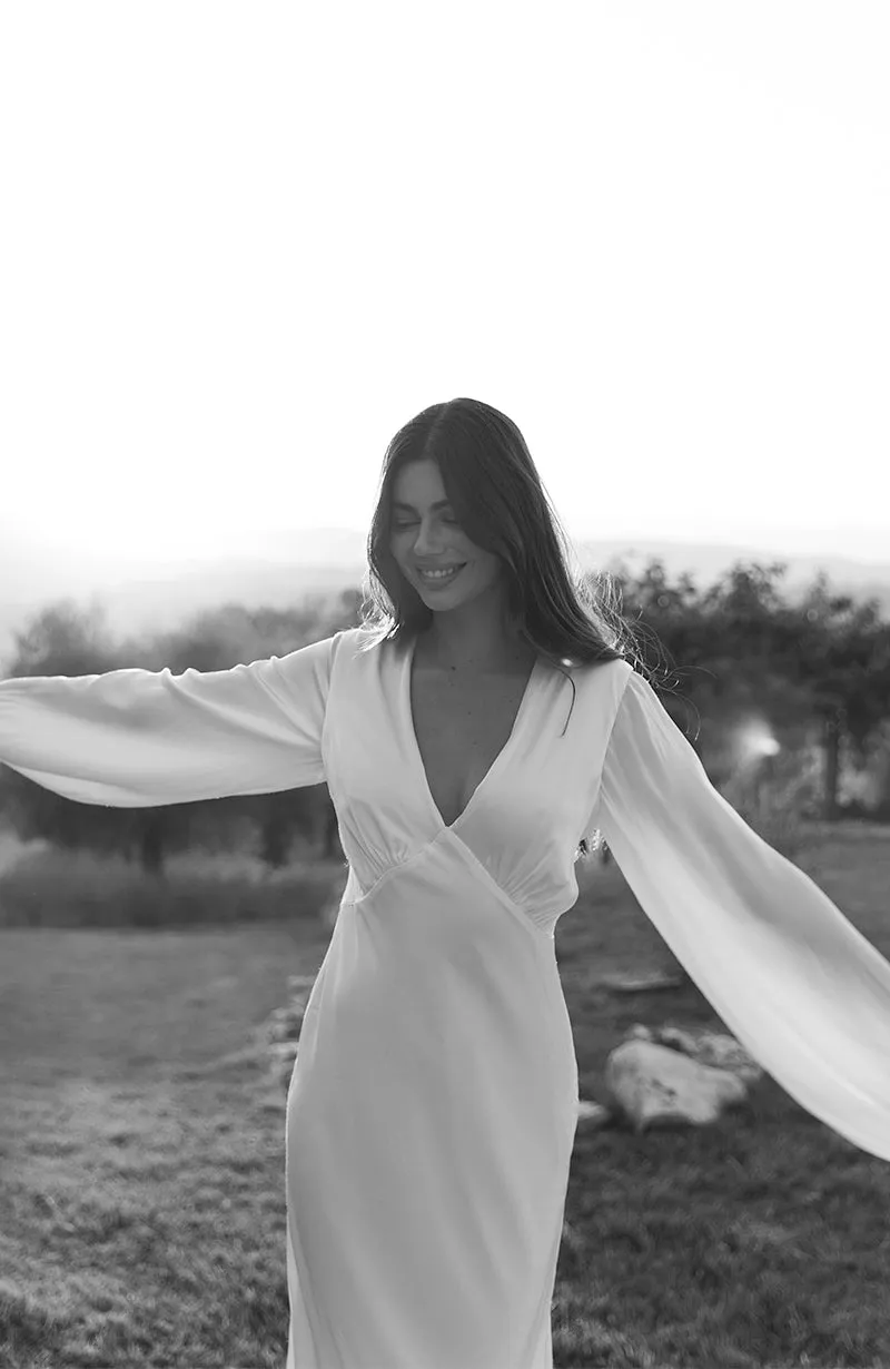Valerie Bridal Long Sleeve Dress
