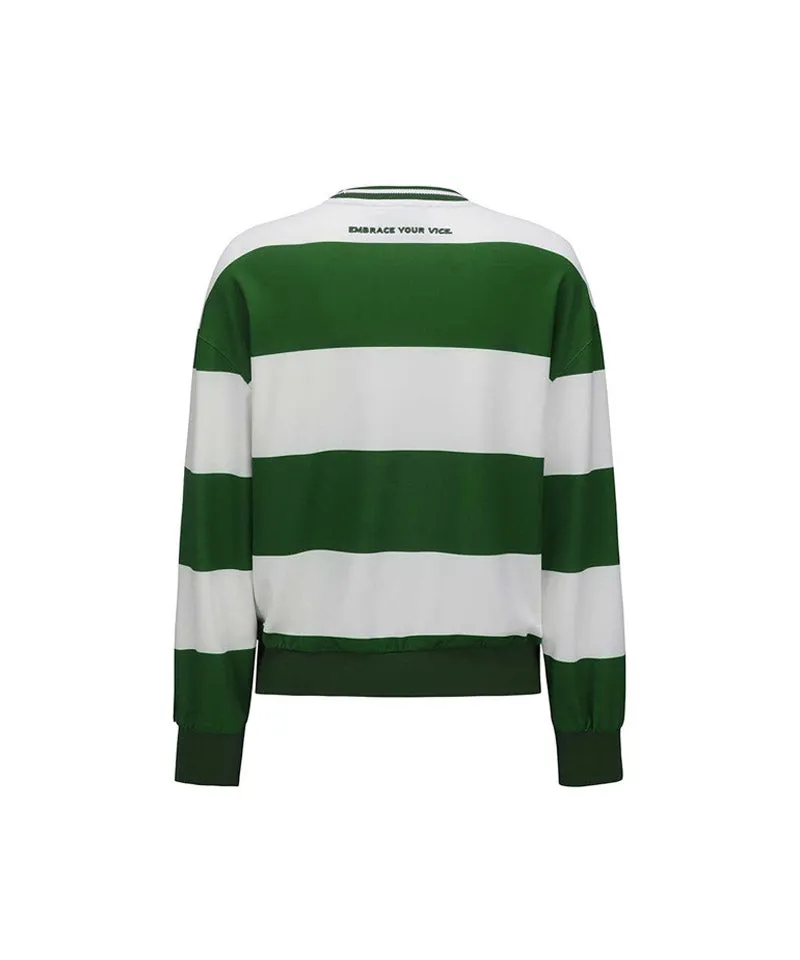 Vice Golf Atelier Women's  Stripped Long Sleeve T-Shirts - Green