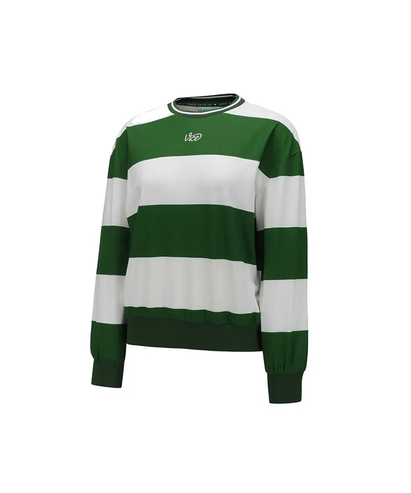 Vice Golf Atelier Women's  Stripped Long Sleeve T-Shirts - Green