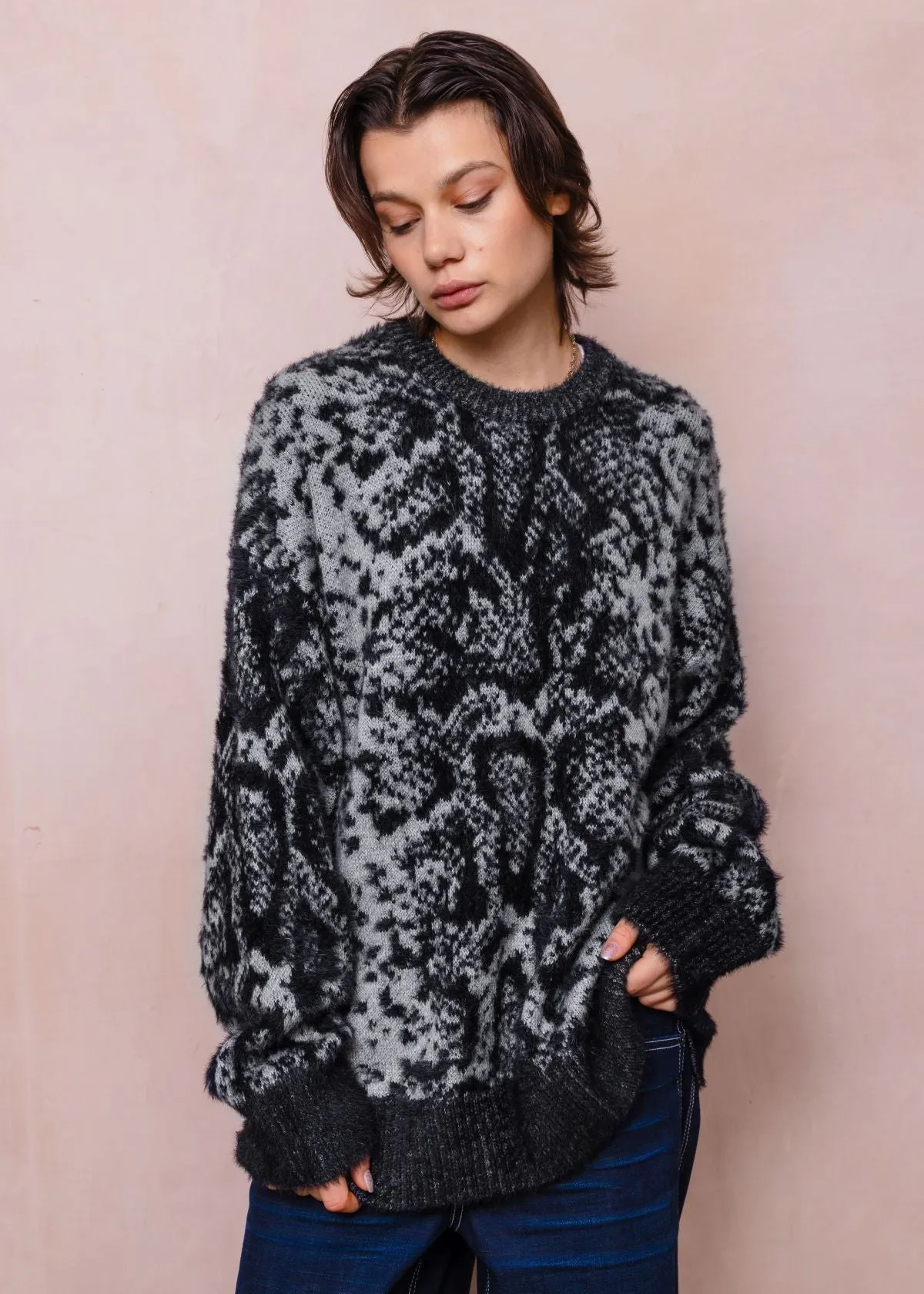 Vile Snake Print Knit Jumper
