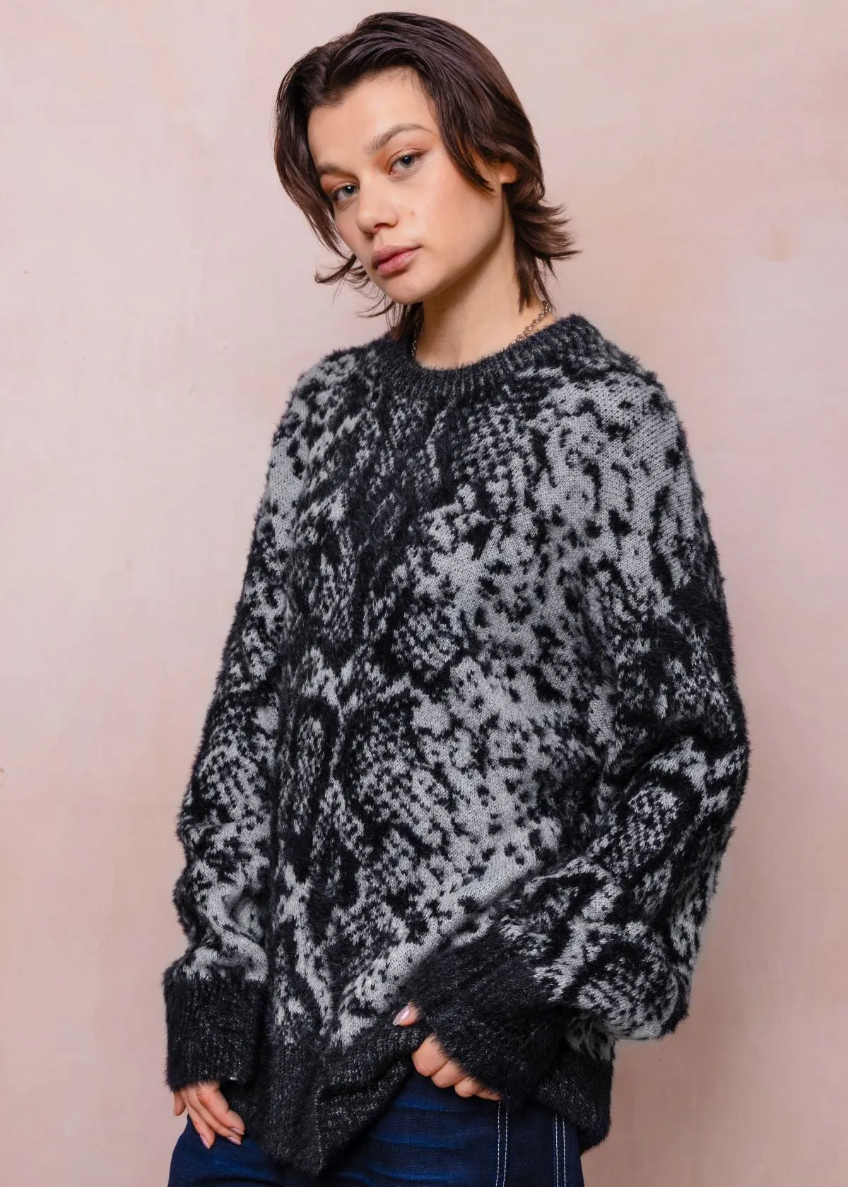 Vile Snake Print Knit Jumper