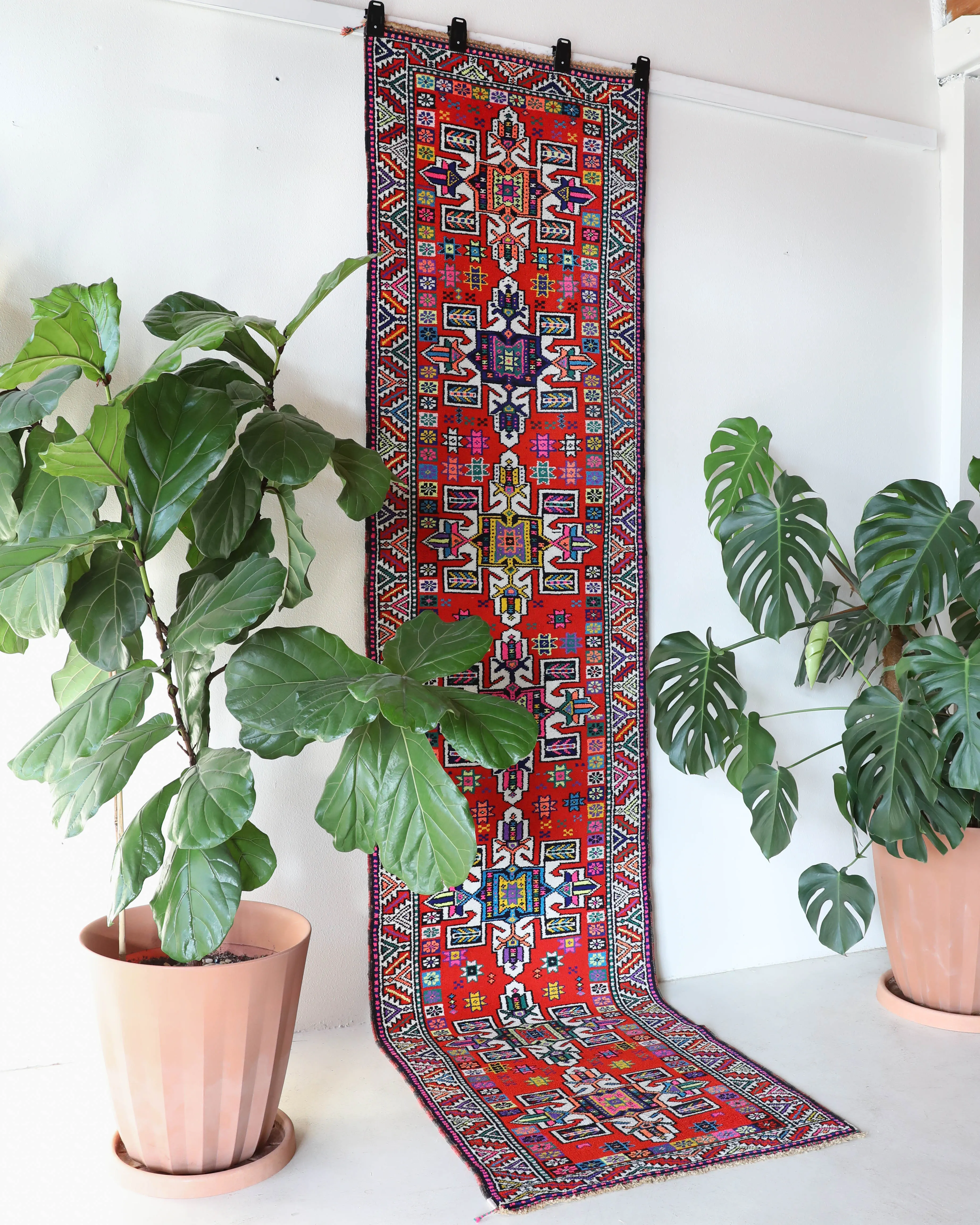 Vintage Kurdish Herki Runner Rug 2'10"x12'2"
