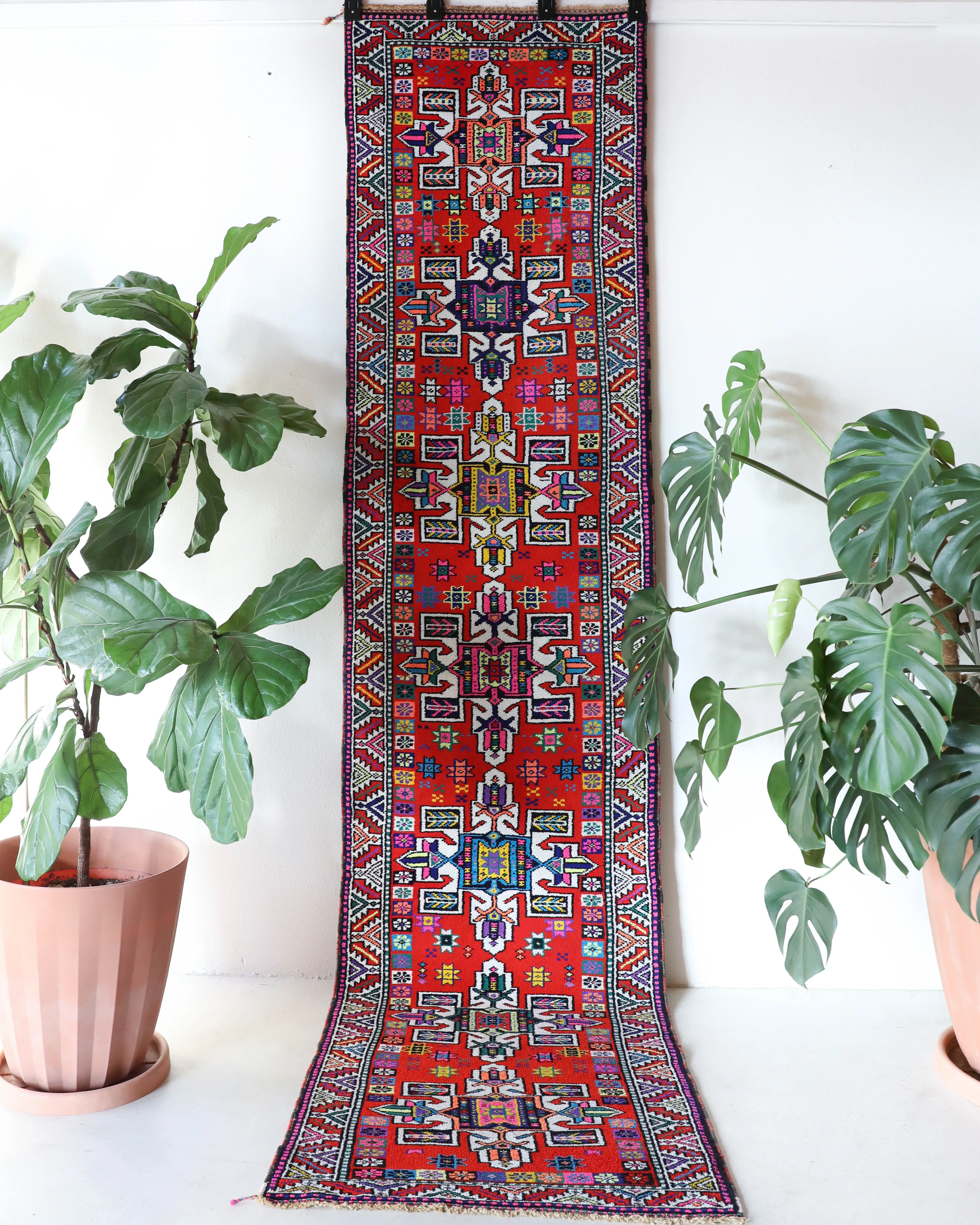 Vintage Kurdish Herki Runner Rug 2'10"x12'2"