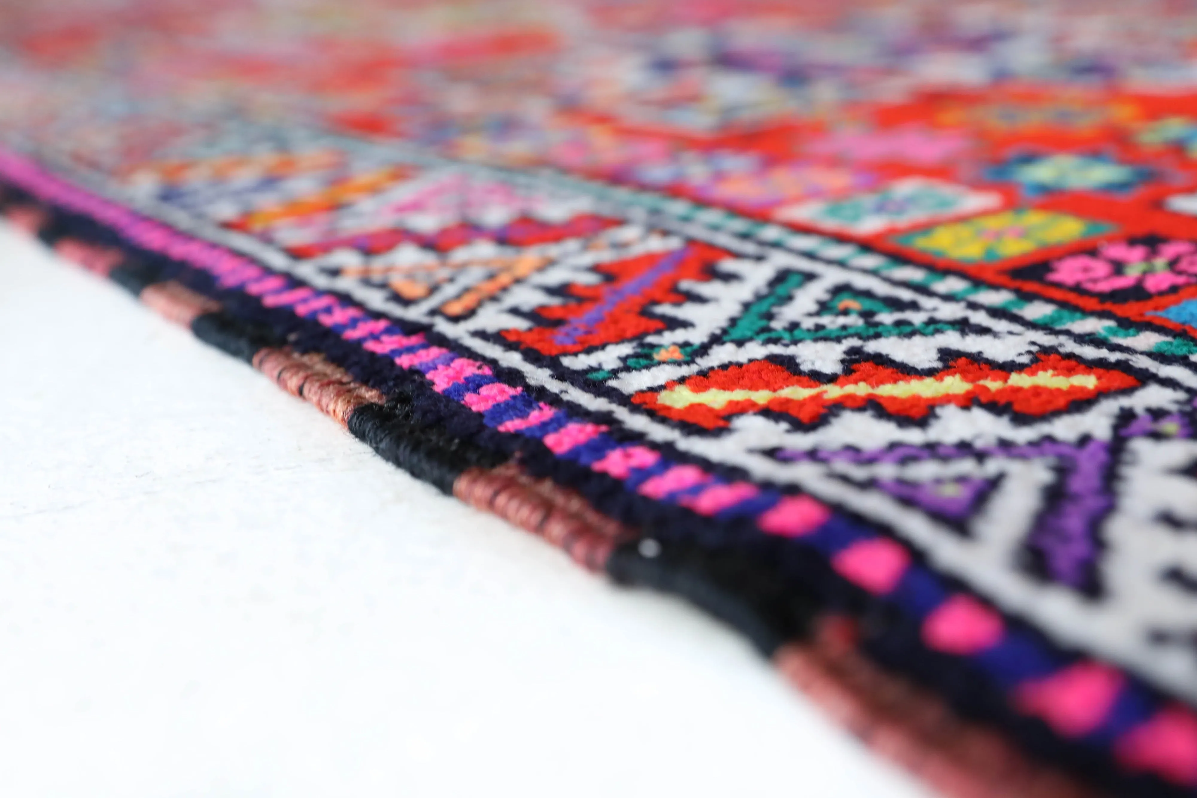 Vintage Kurdish Herki Runner Rug 2'10"x12'2"
