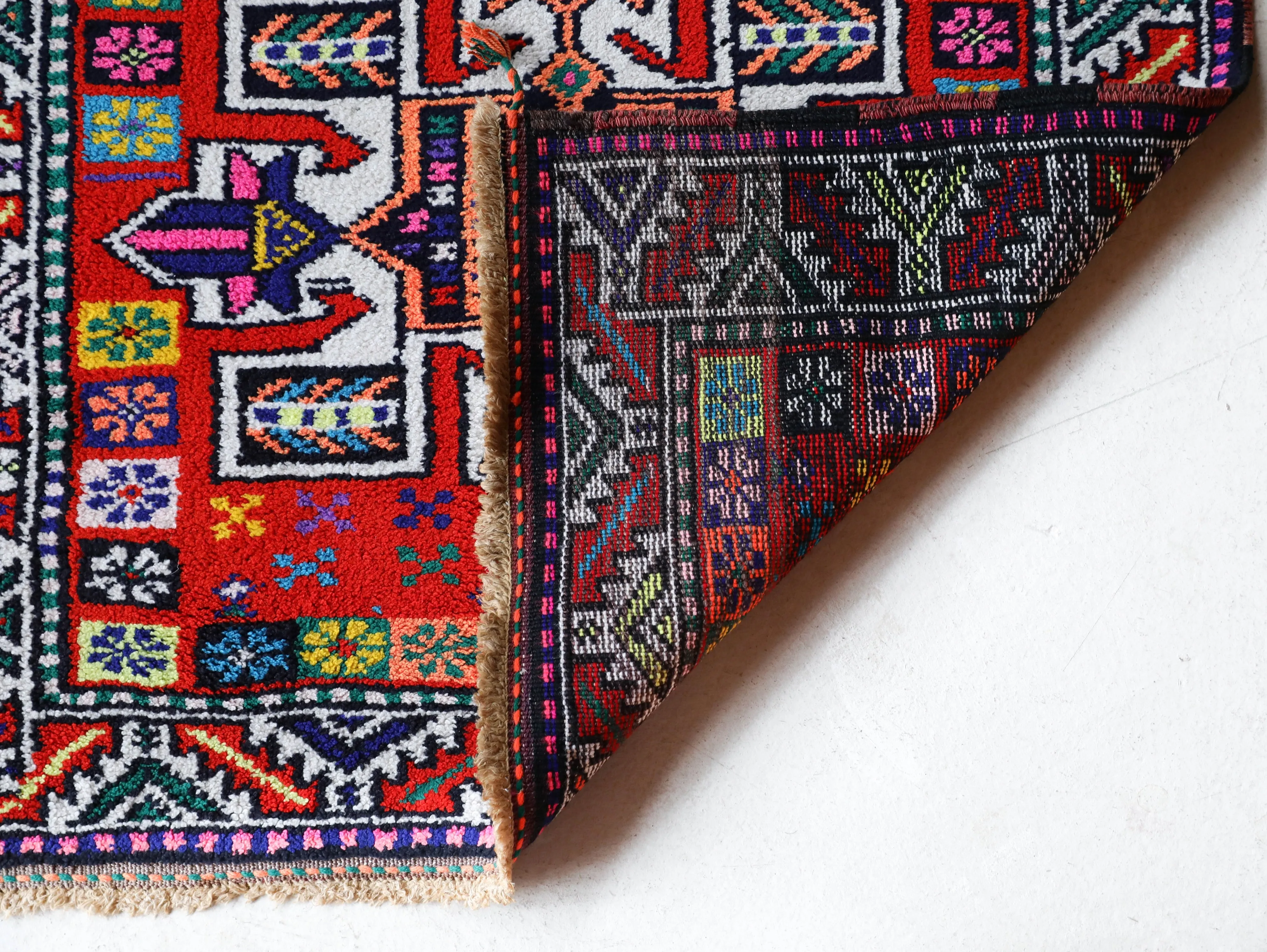 Vintage Kurdish Herki Runner Rug 2'10"x12'2"