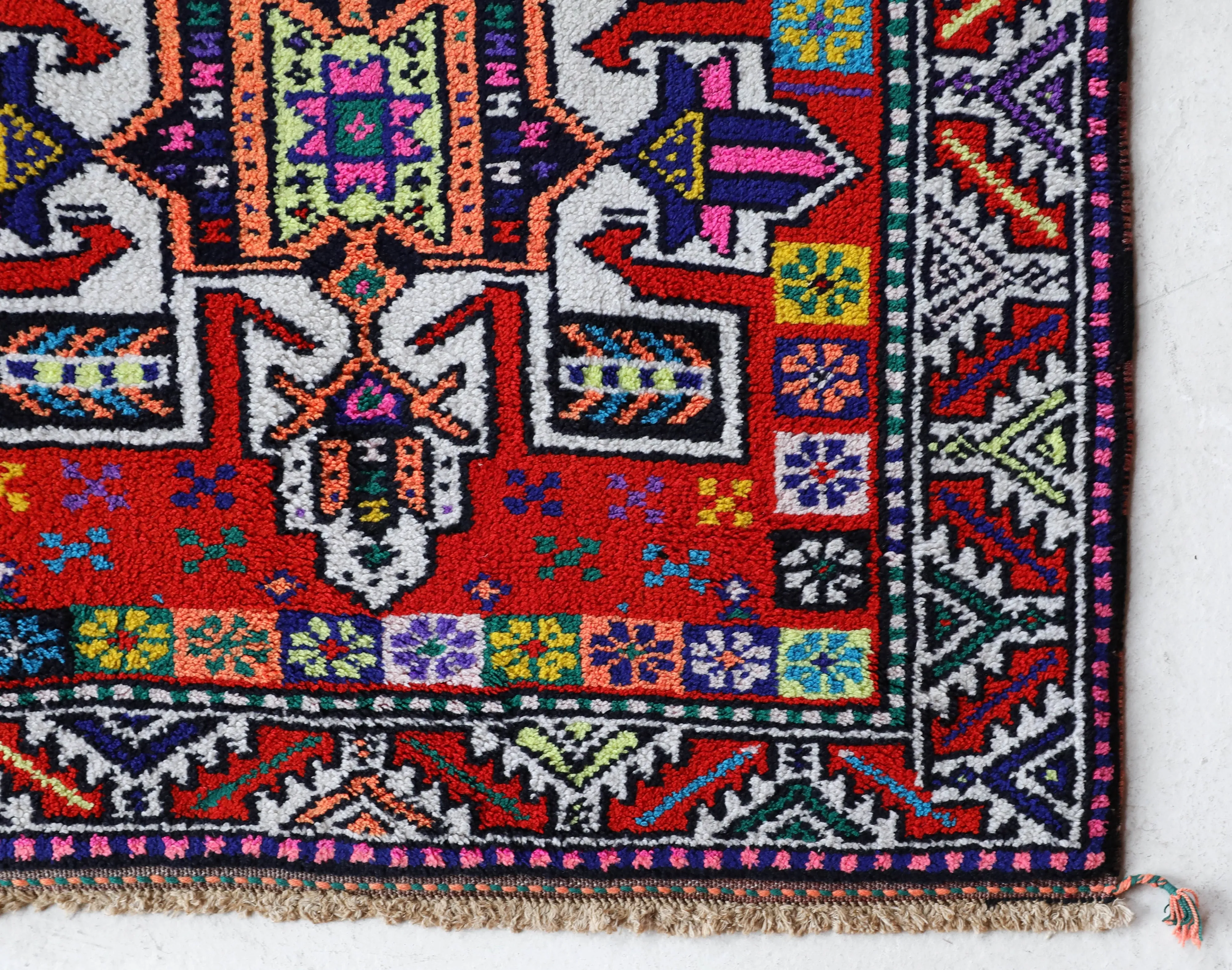 Vintage Kurdish Herki Runner Rug 2'10"x12'2"