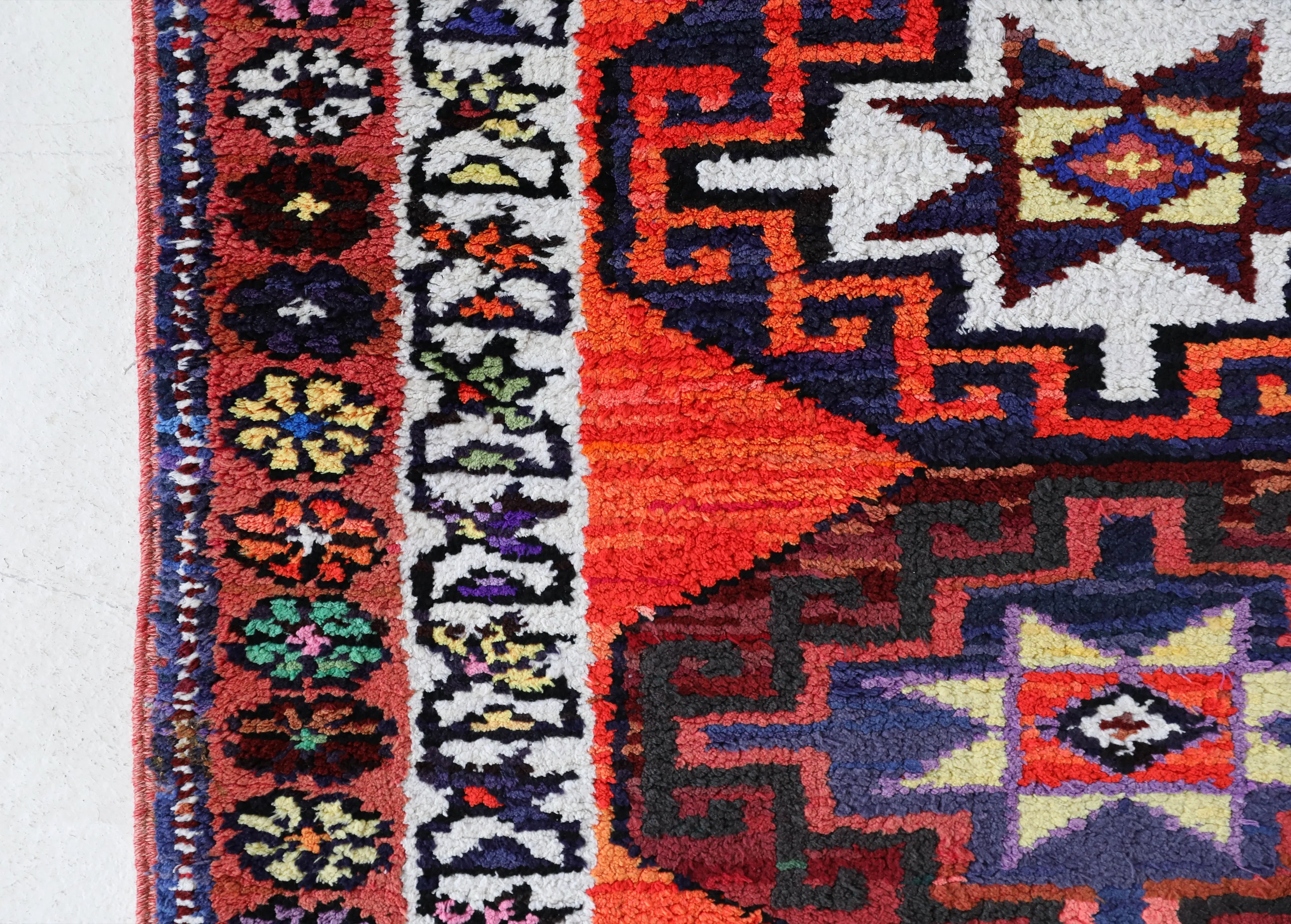 Vintage Kurdish Herki Runner Rug 2'9"x13'