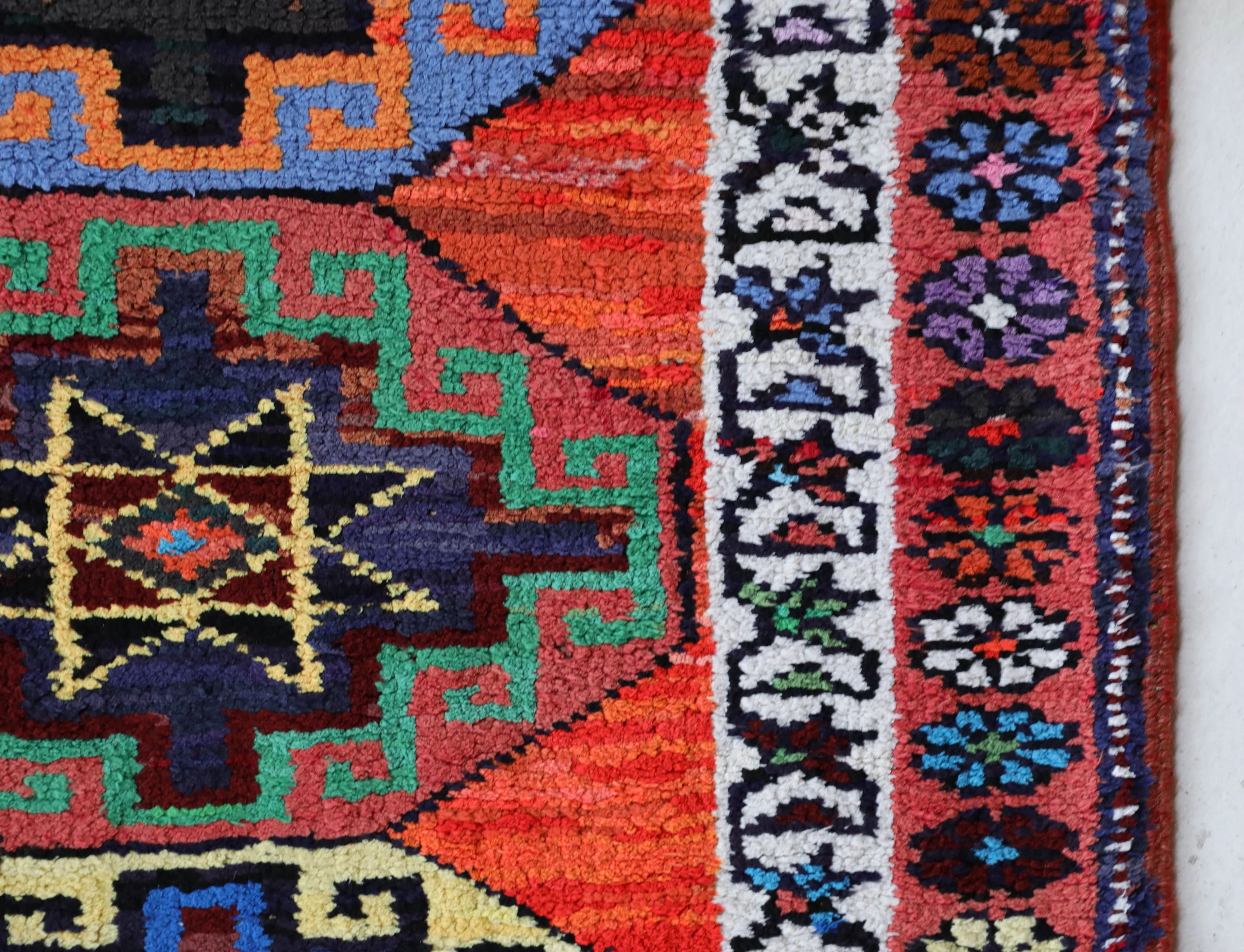 Vintage Kurdish Herki Runner Rug 2'9"x13'