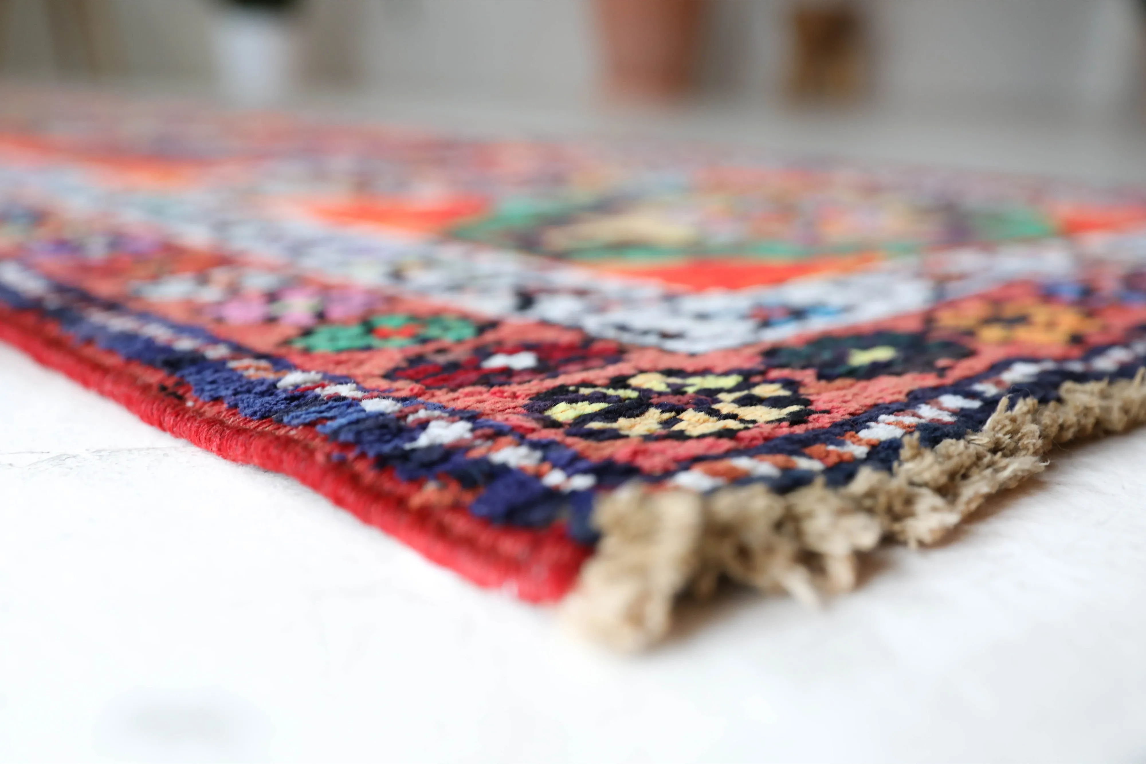 Vintage Kurdish Herki Runner Rug 2'9"x13'