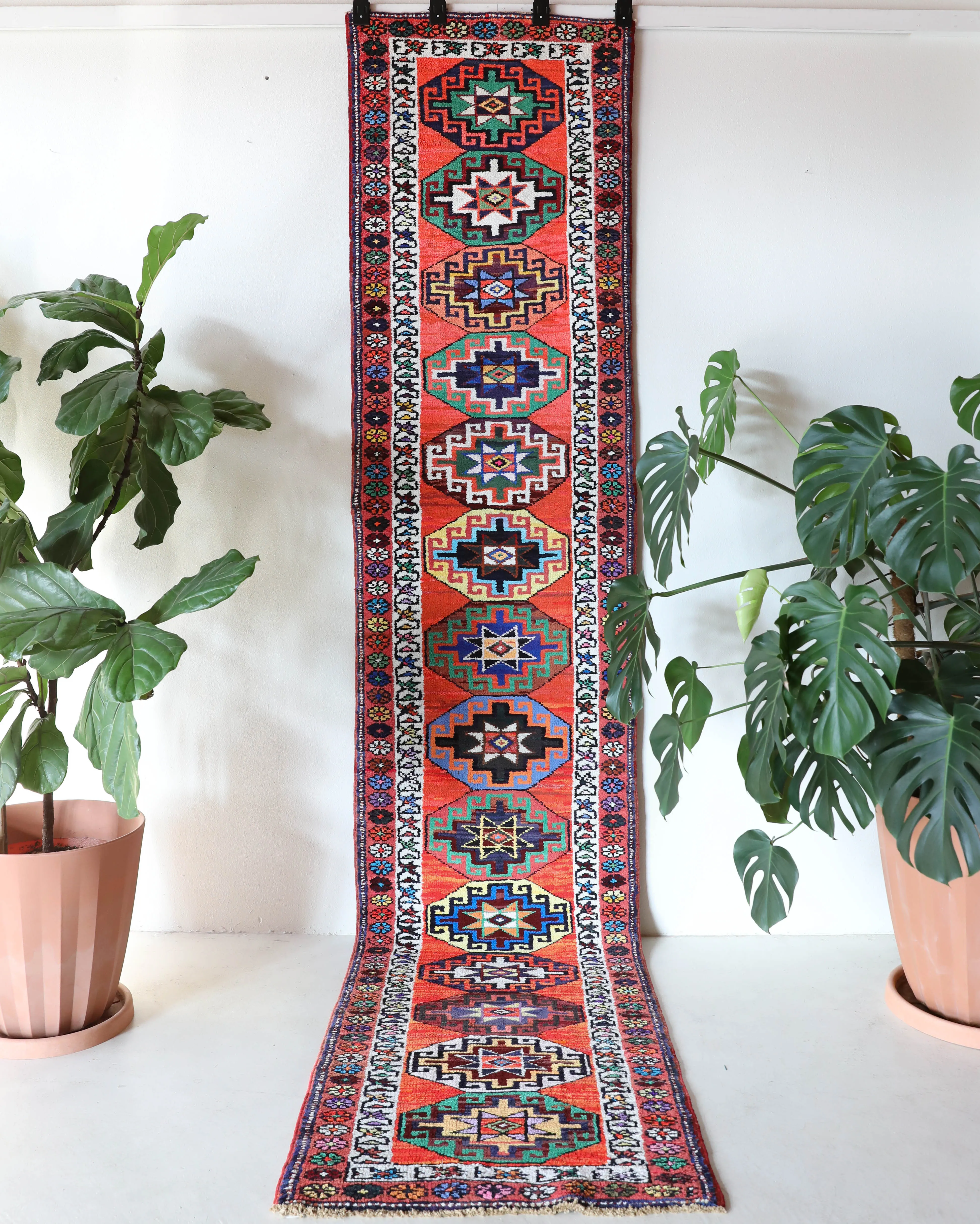 Vintage Kurdish Herki Runner Rug 2'9"x13'