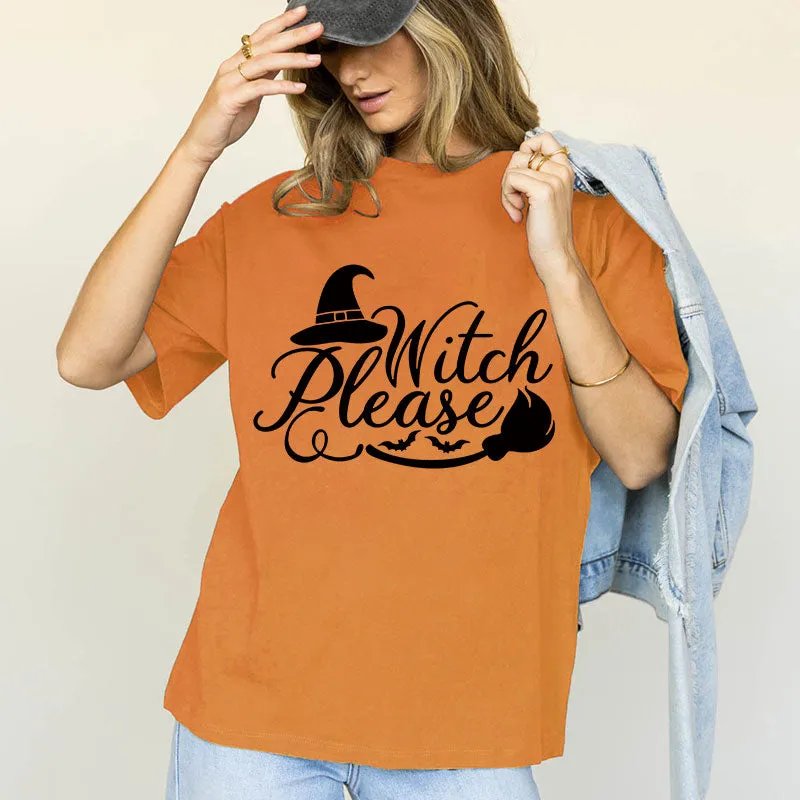 Witch Please Bats Cotton Tee