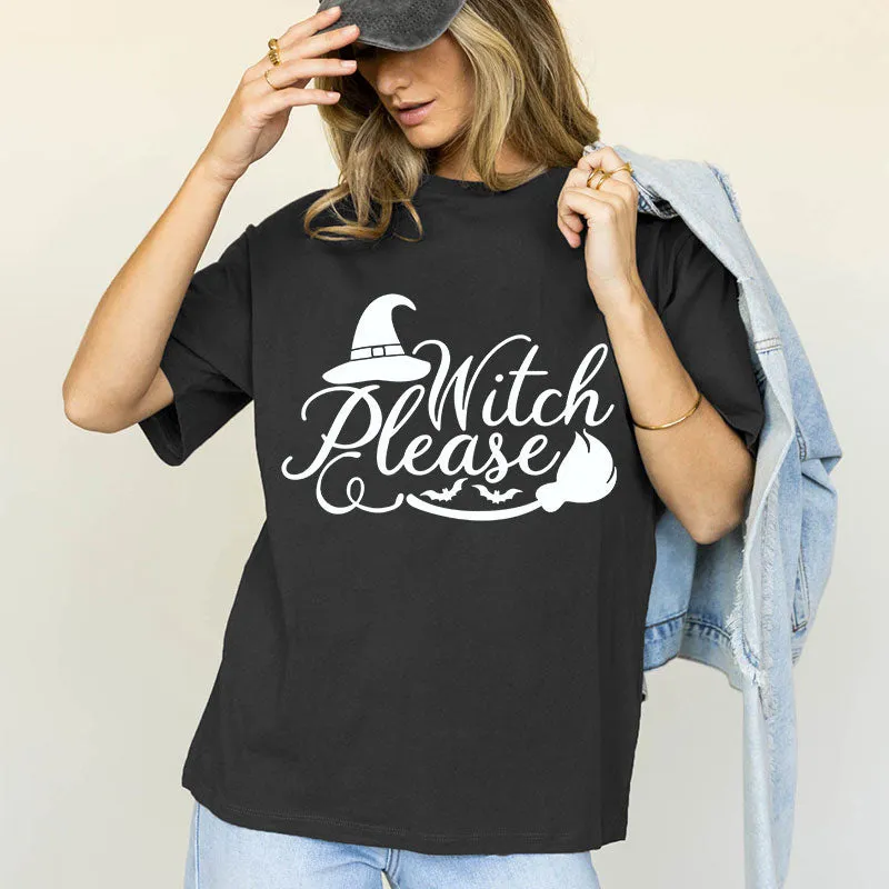 Witch Please Bats Cotton Tee