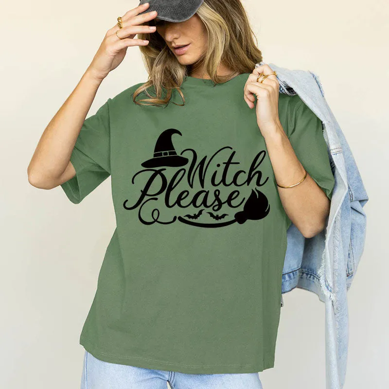 Witch Please Bats Cotton Tee