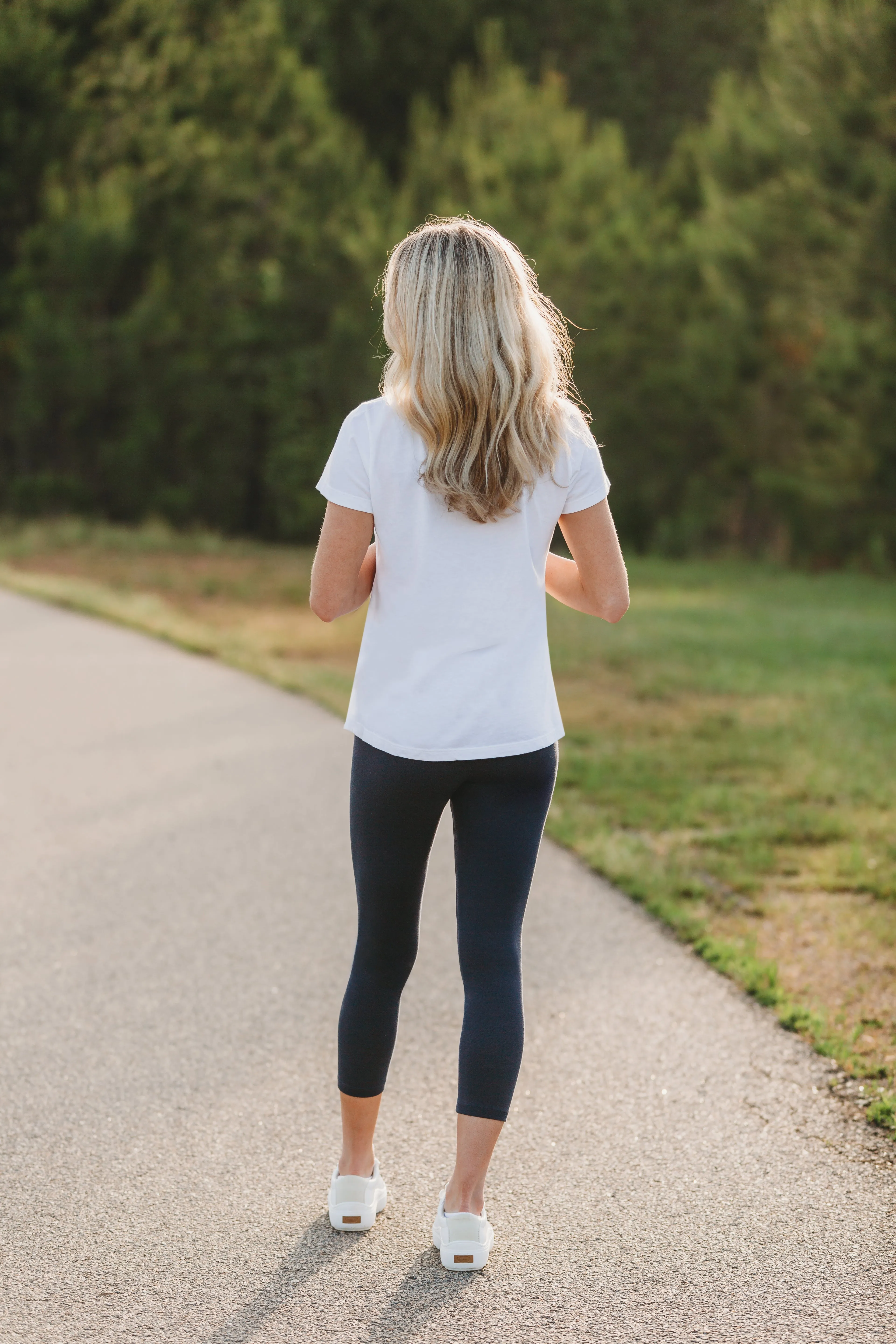 Women's 100% Cotton Soft Capri Leggings | Plum