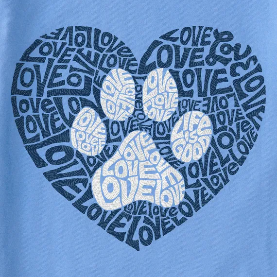 Women's Animal Heart Short Sleeve Vee - 115052