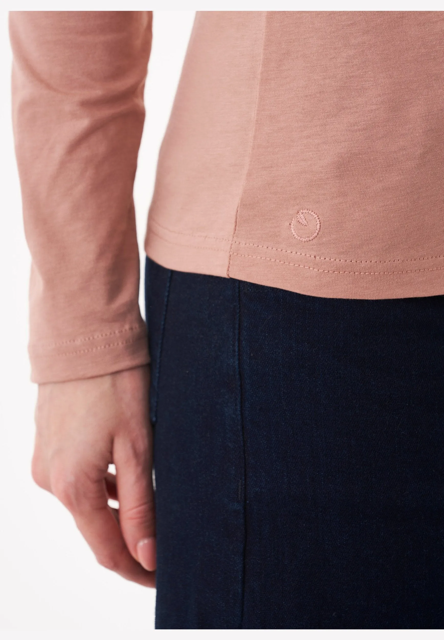 Women's Casual Long-Sleeved T-Shirt Misty Rose