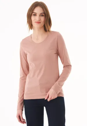 Women's Casual Long-Sleeved T-Shirt Misty Rose
