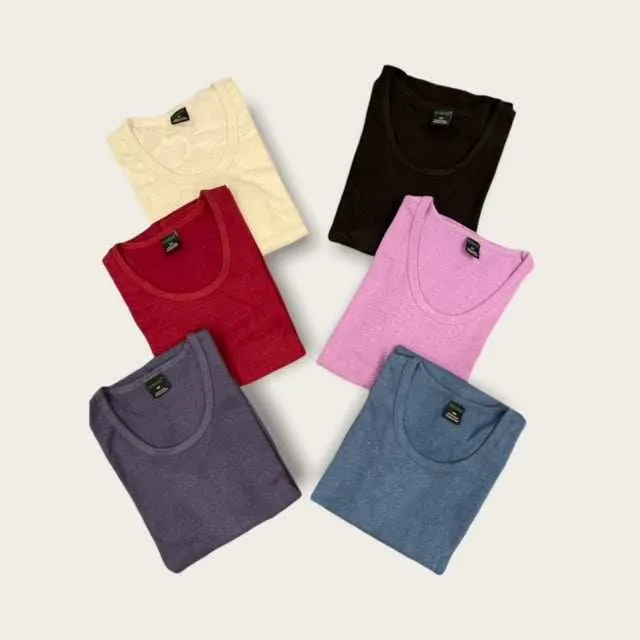 Women's Hemp Shirt - Scoop Collar 3/4 Sleeve