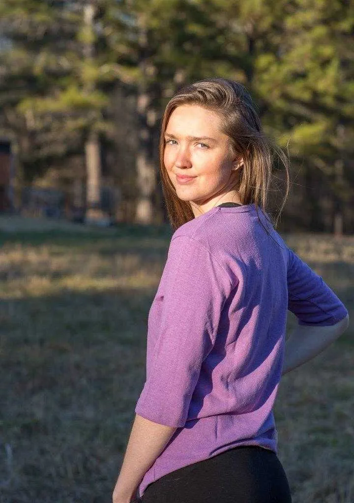 Women's Hemp Shirt - Scoop Collar 3/4 Sleeve