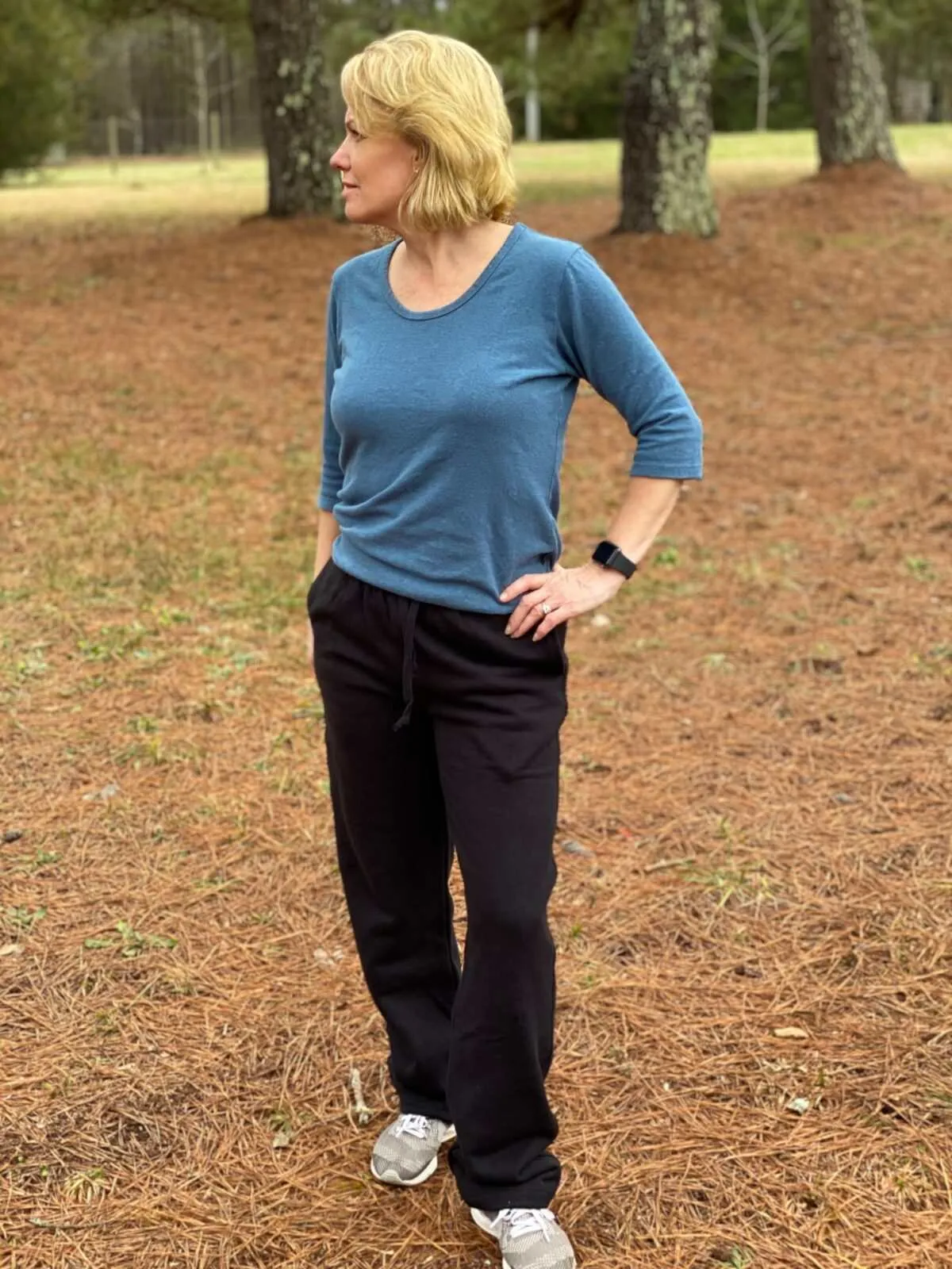 Women's Hemp Shirt - Scoop Collar 3/4 Sleeve