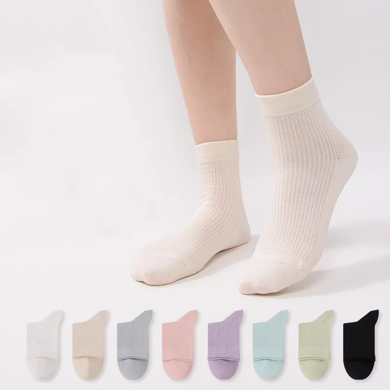 Women's Pure Cotton Breathable Mesh Socks
