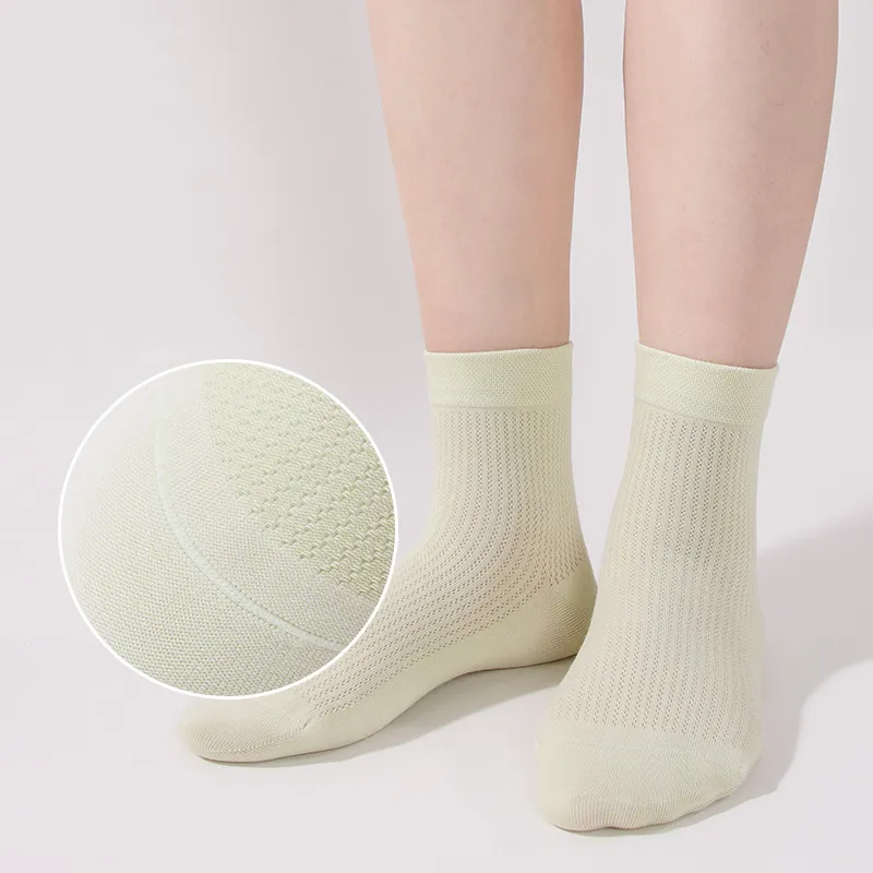Women's Pure Cotton Breathable Mesh Socks